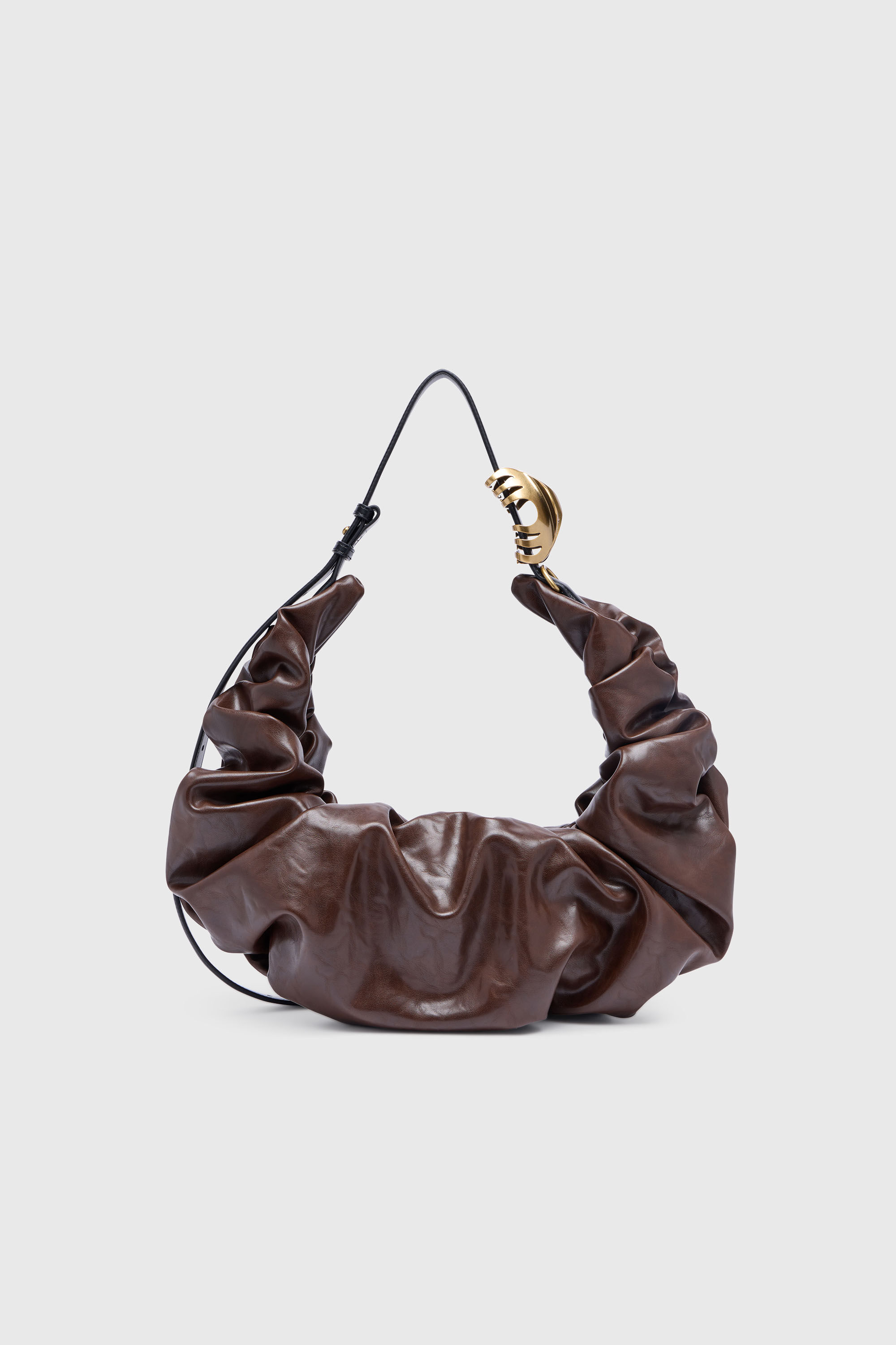 Diesel - GRAB-D HOBO L, Grab-D-Grand sac hobo froiss&eacute; Femme in Marron - 3
