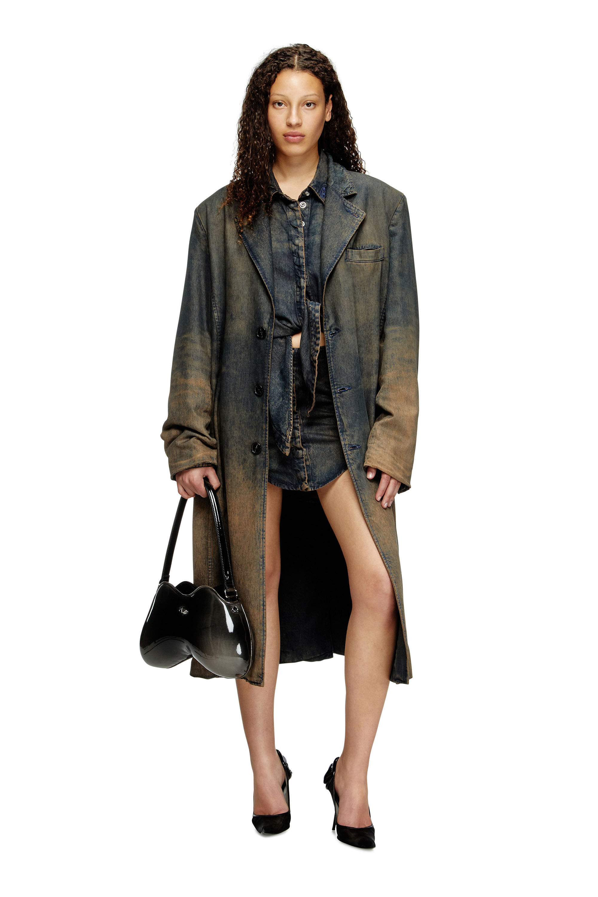 Diesel - DE-SUSAN-S, Robe en denim fluide Femme in Bleu - 1