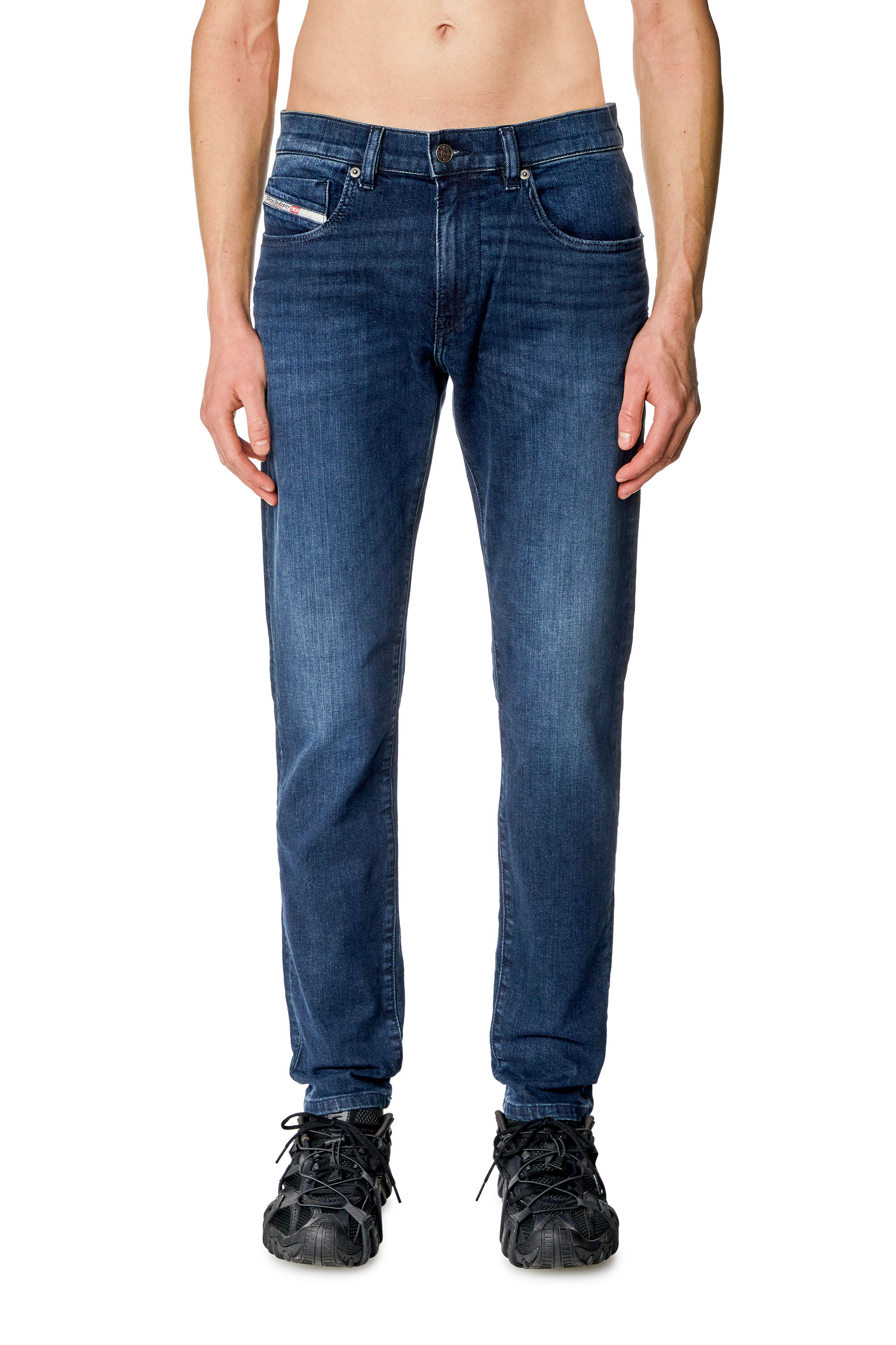Diesel - Slim Jeans 2019 D-Strukt 0CNAA, Bleu Foncé - Image 3