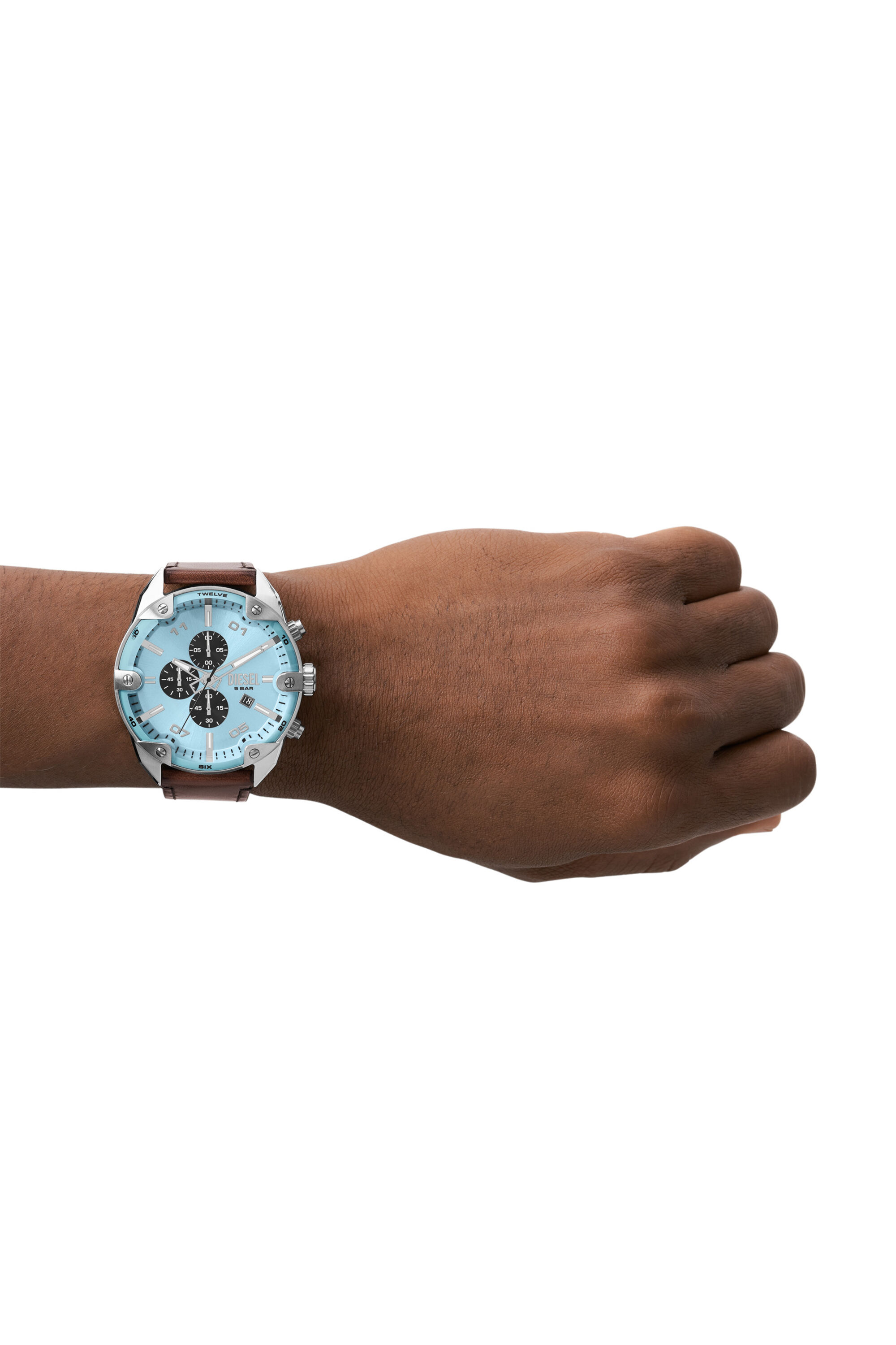 Montre diesel marron shop
