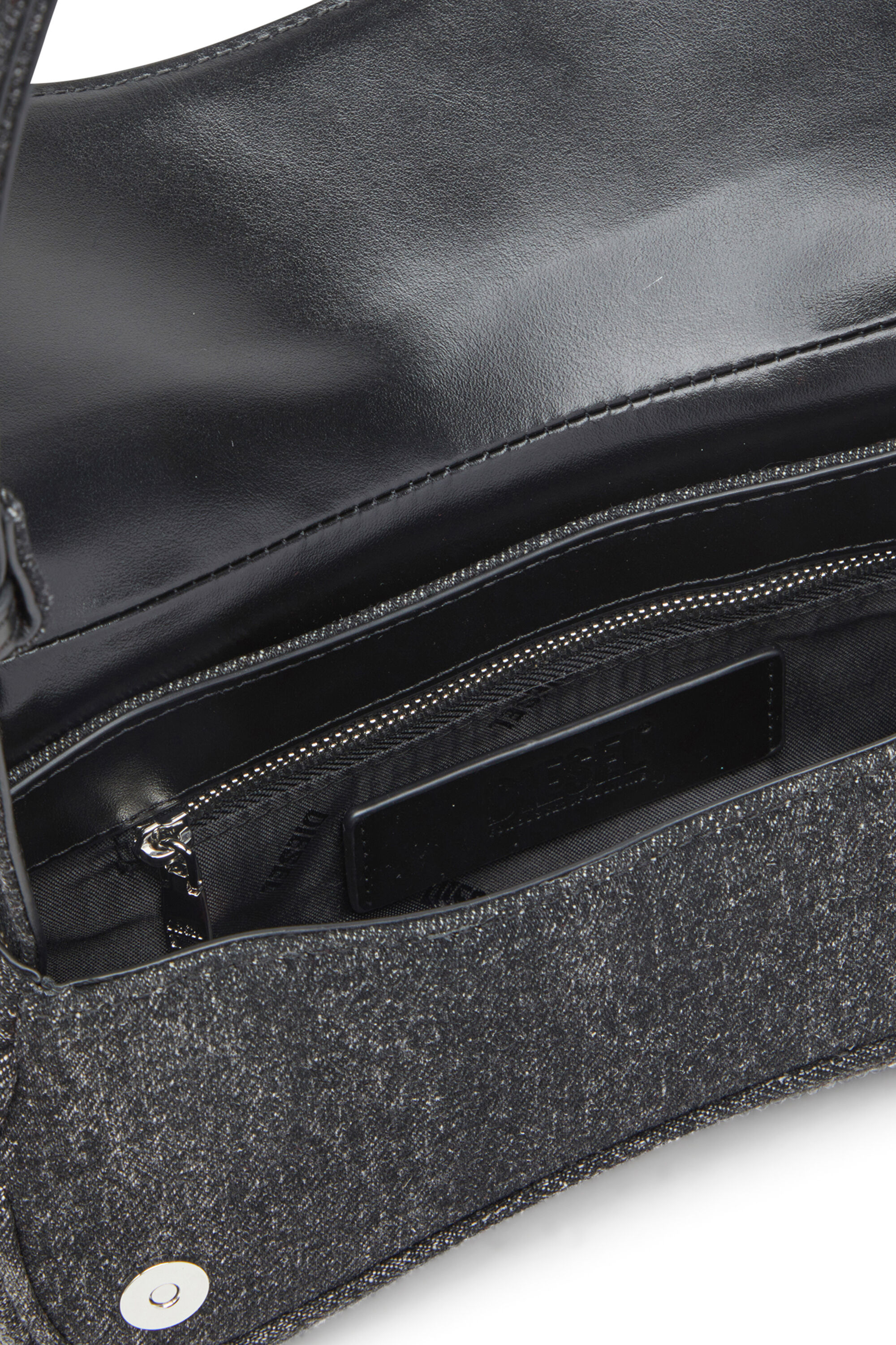 Diesel - PLAY CLUTCH, Play-Pochette en denim cristal Femme in Noir - 2