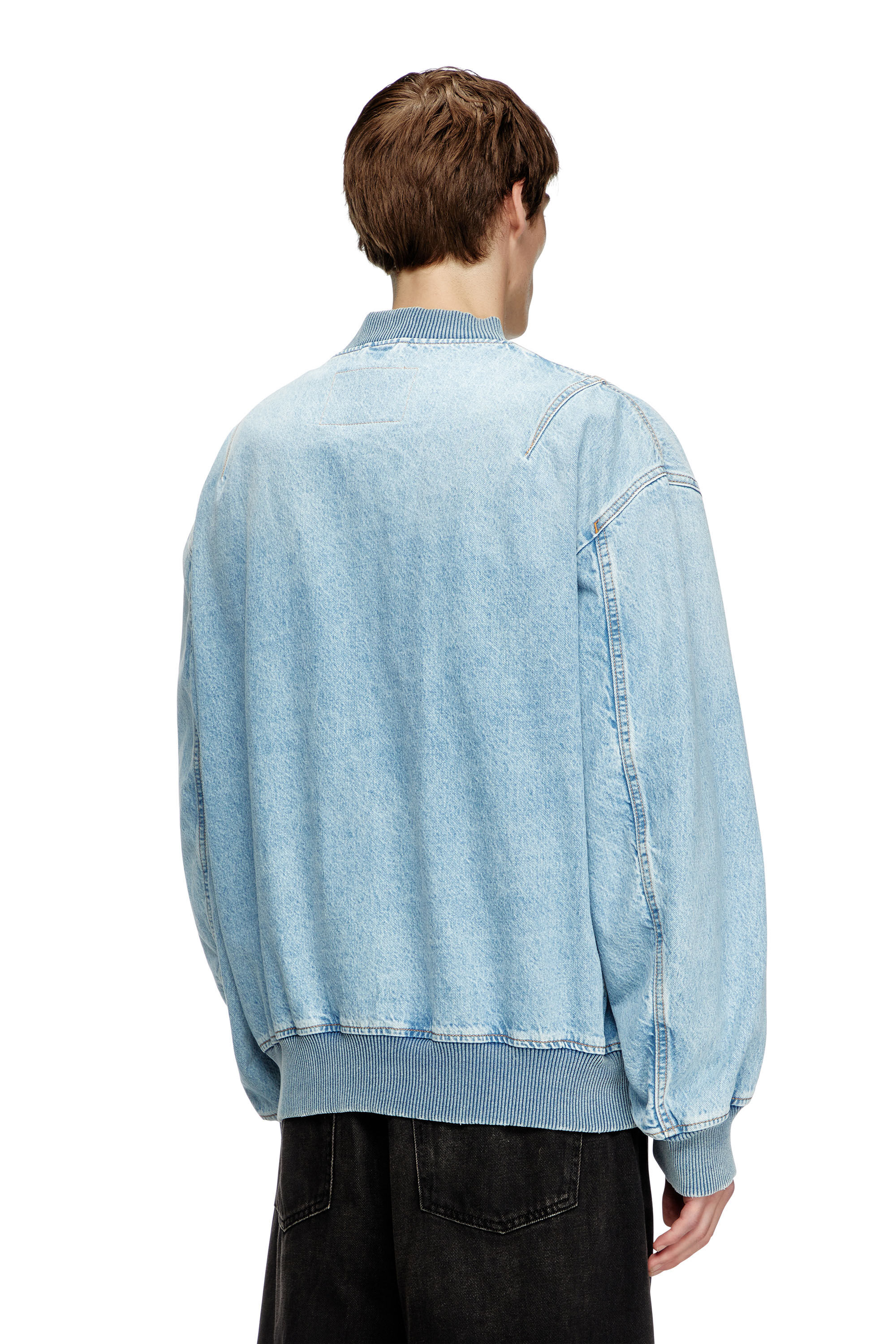 Veste bomber en denim Homme Bleu Diesel