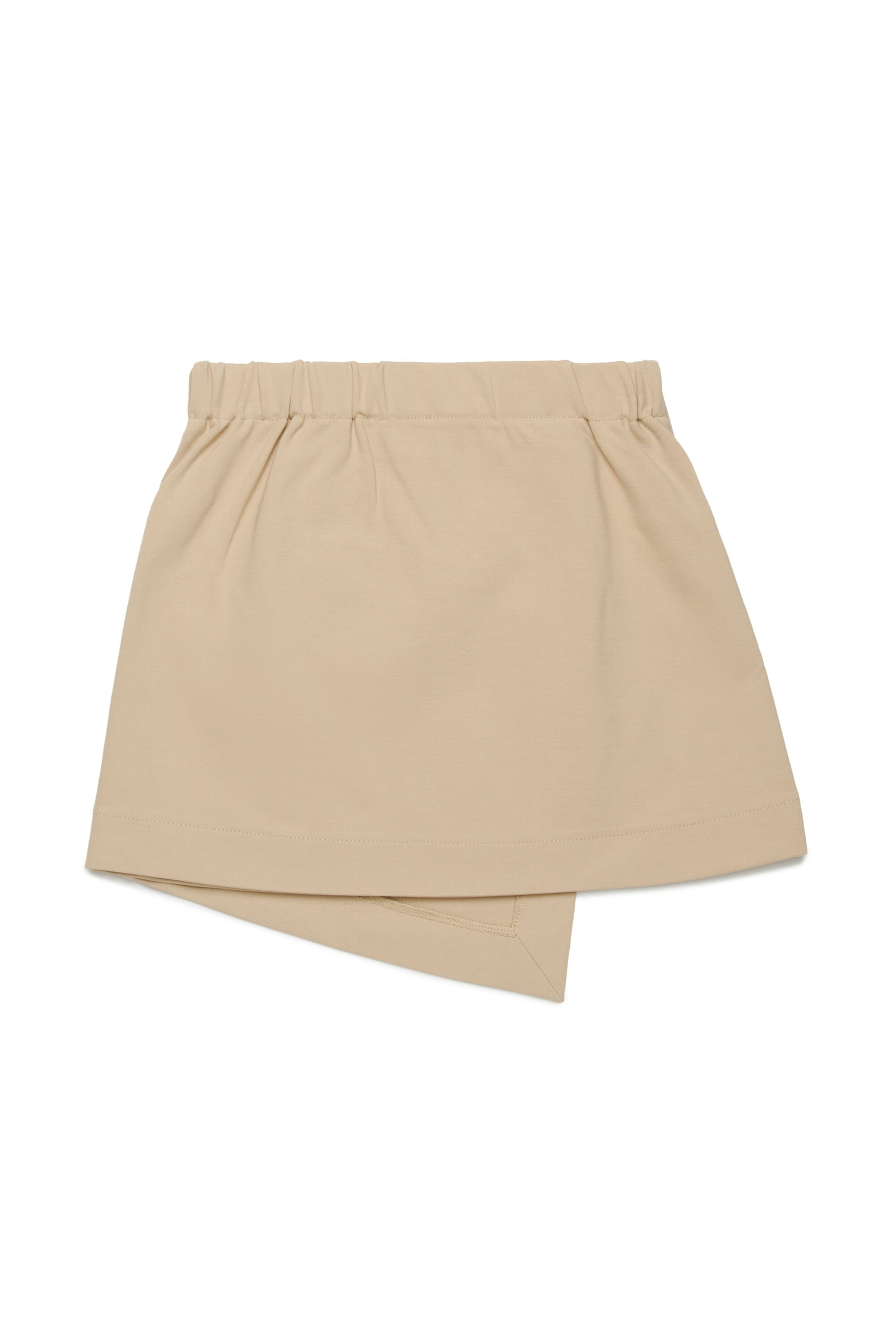 Diesel - GILSY, Mini-jupe enveloppante avec logo Oval D embossé Femme in Marron - 2