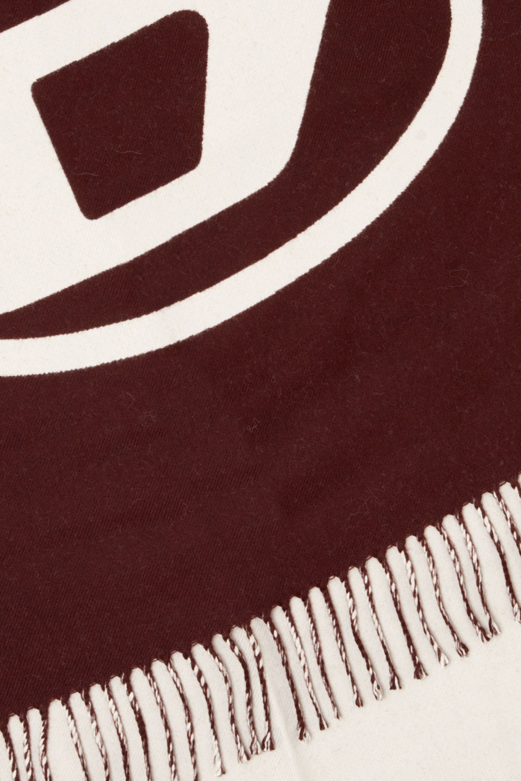 Diesel - S-TEVIE, Écharpe réversible en laine bicolore Homme in Rouge - 3