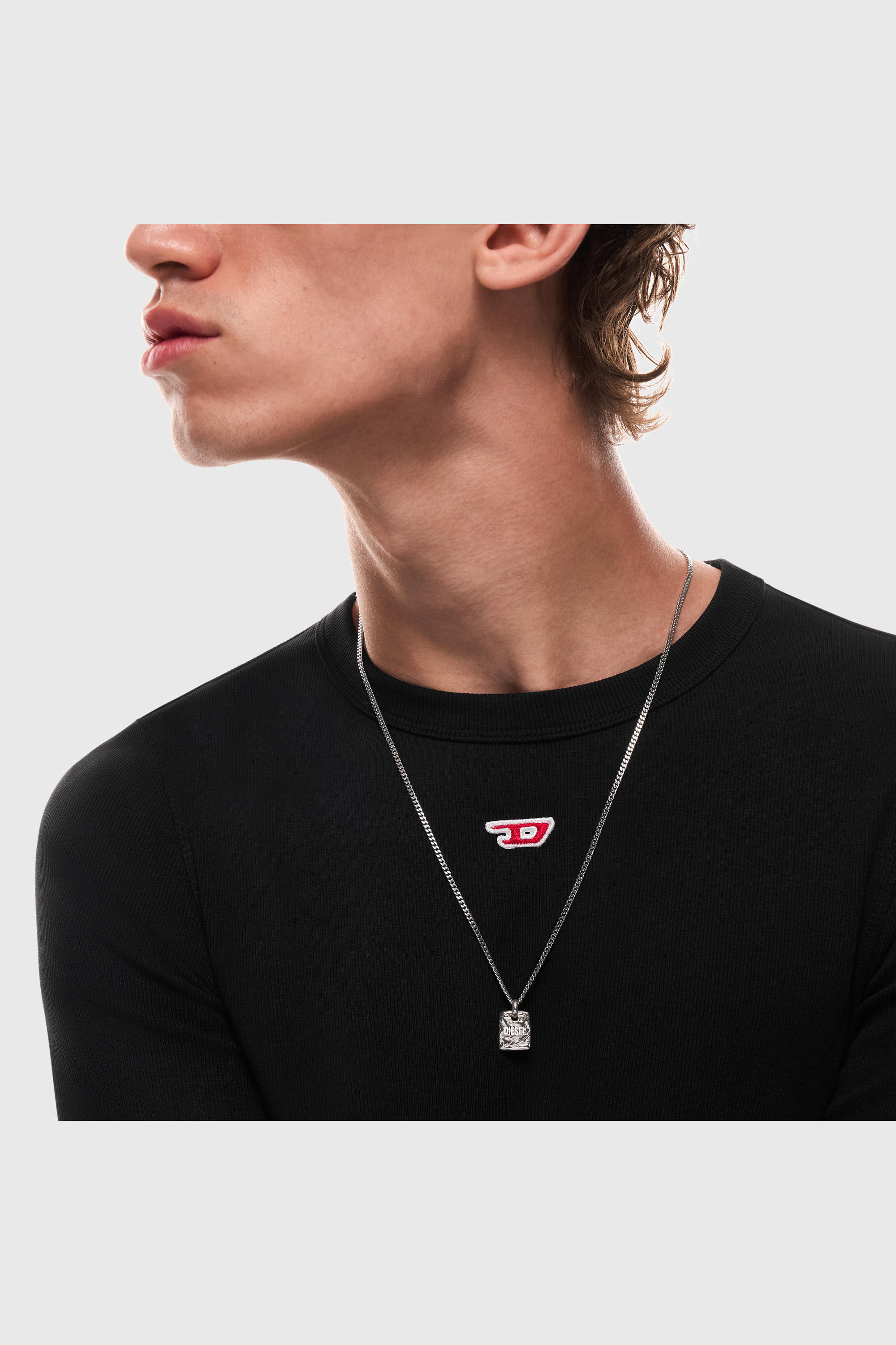 Diesel - DX1734040, Collier pendentif en acier inoxydable Mixte in Gris argent&eacute; - 3