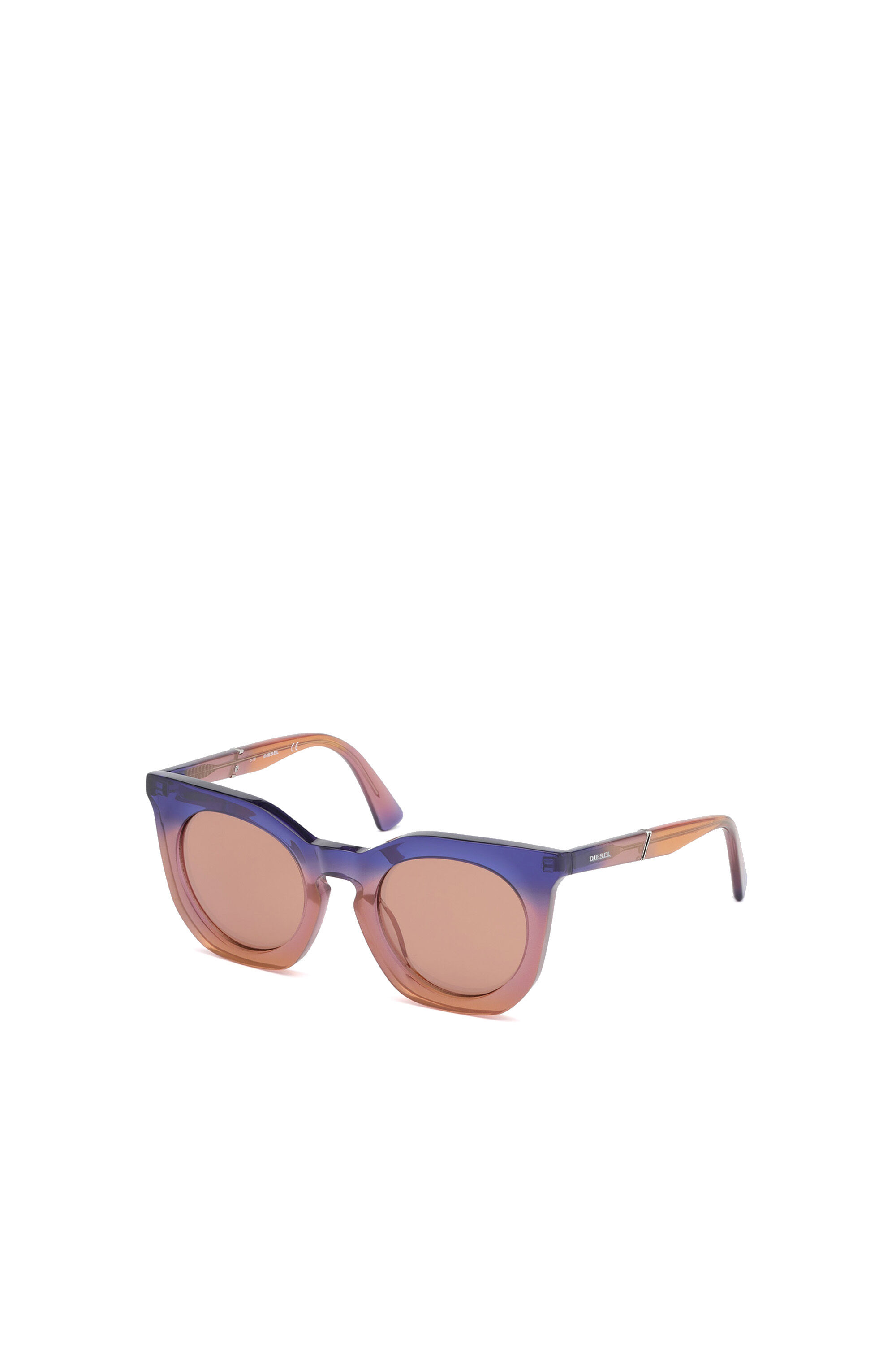 Diesel - DL0283, Lunettes de soleil rondes en acétate Femme in Violet - 2