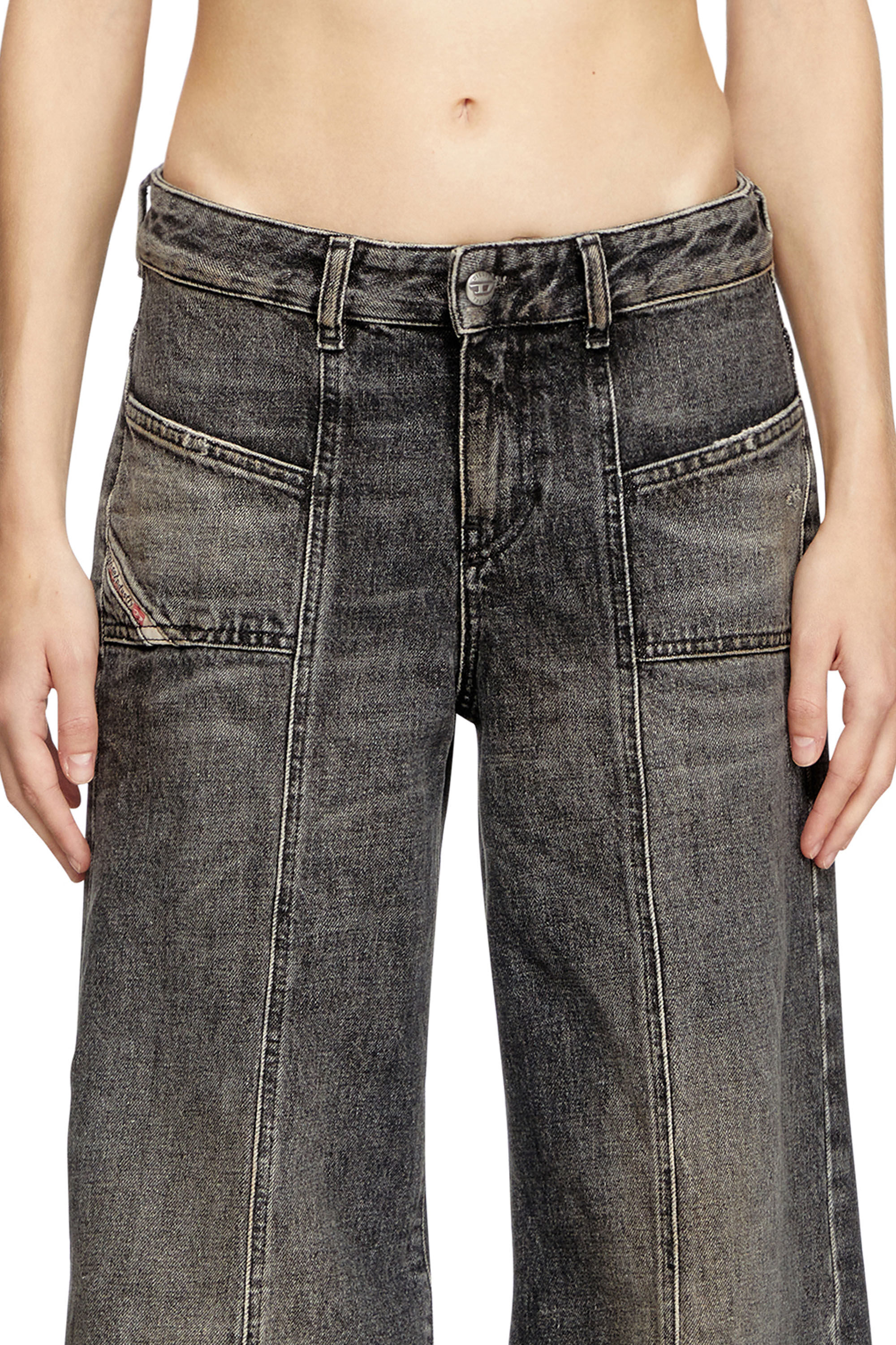 Diesel - Flare Jeans D-Akii 007Z2 Femme, Noir/Gris foncé - Image 5