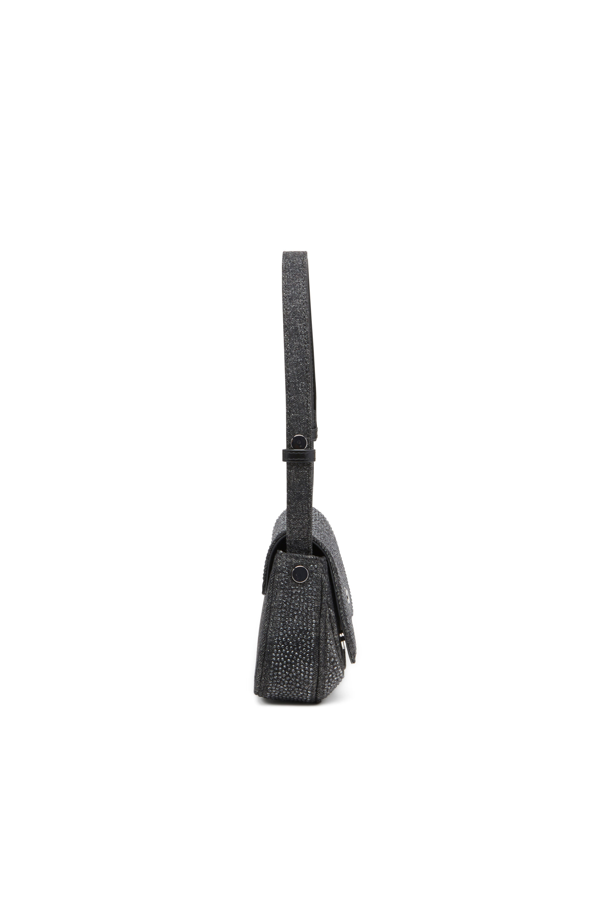 Diesel - PLAY CLUTCH, Play-Pochette en denim cristal Femme in Noir - 4
