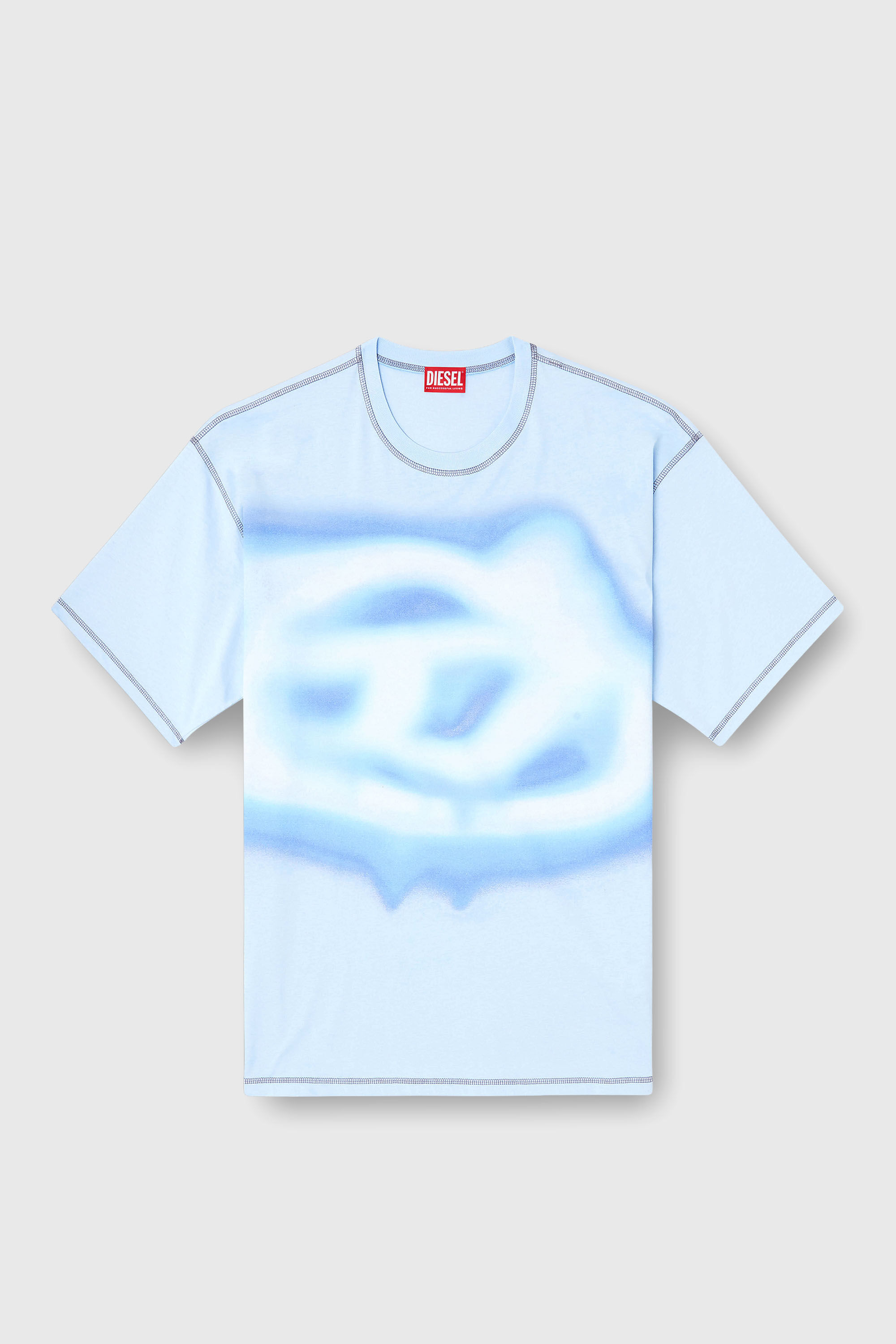 Diesel - T-BOXT-V11, T-shirt d&eacute;contract&eacute; avec imprim&eacute; effet aquatique Homme in Bleu - 2