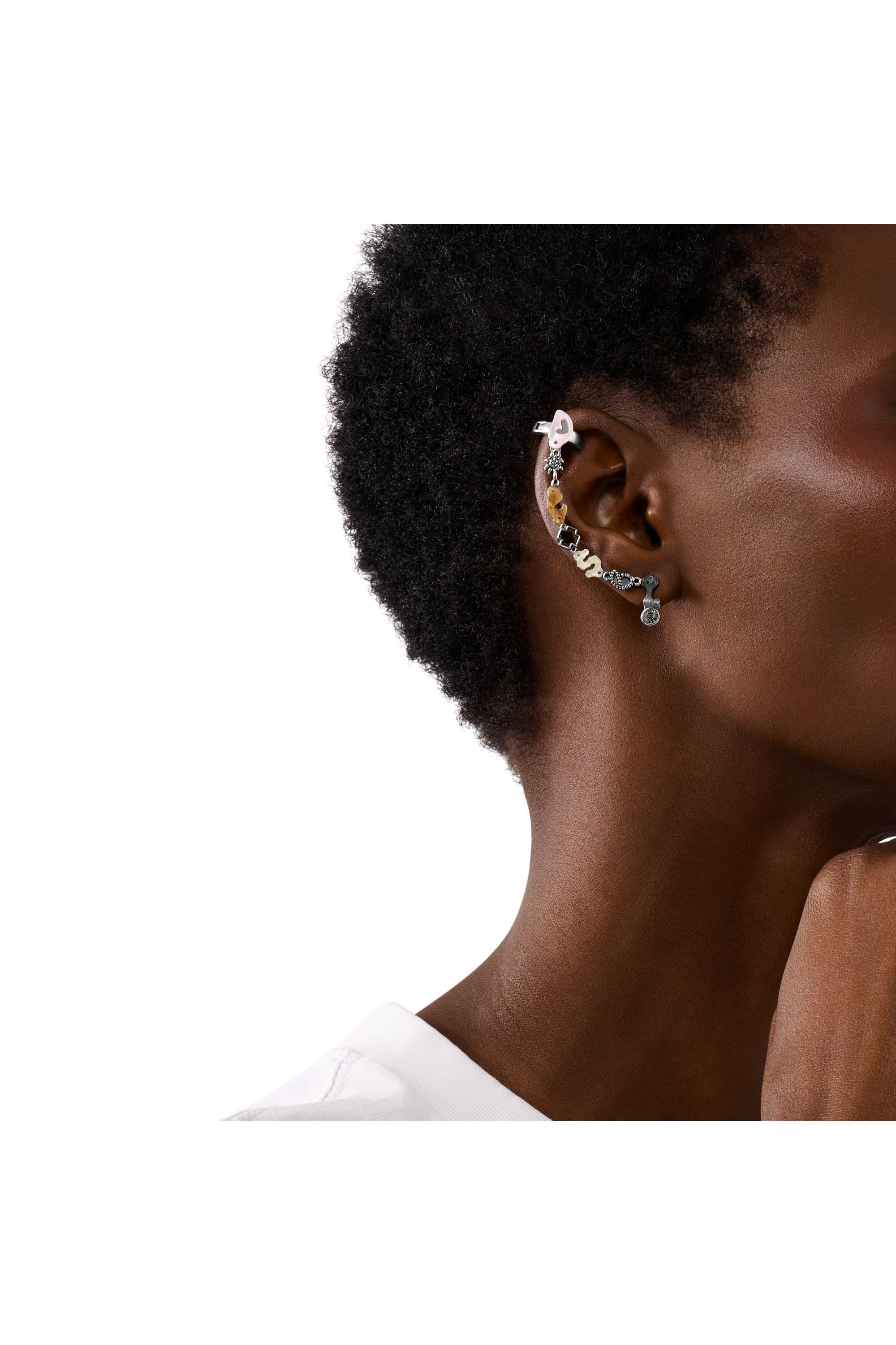 Women s Stainless Steel Cuff Earring Multicolor Diesel