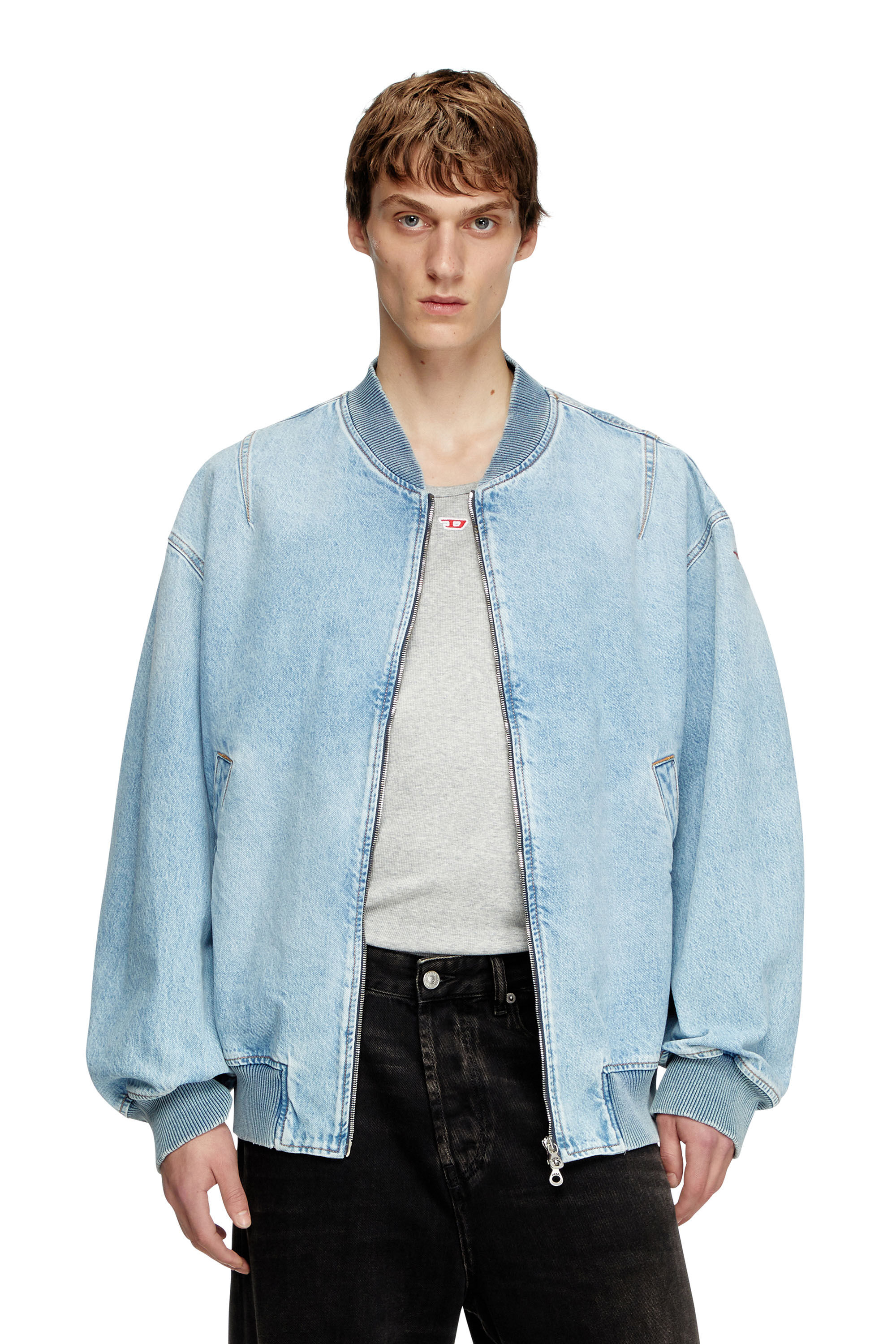 Veste en jean bomber hotsell