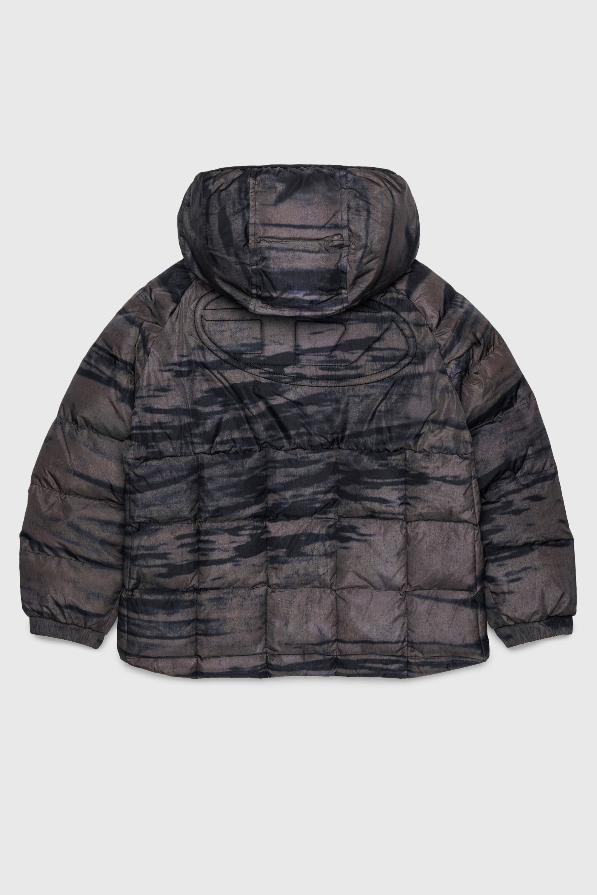Diesel - JDEN, Doudoune avec imprim&eacute; graphique effet stri&eacute; Homme in Vert - 2