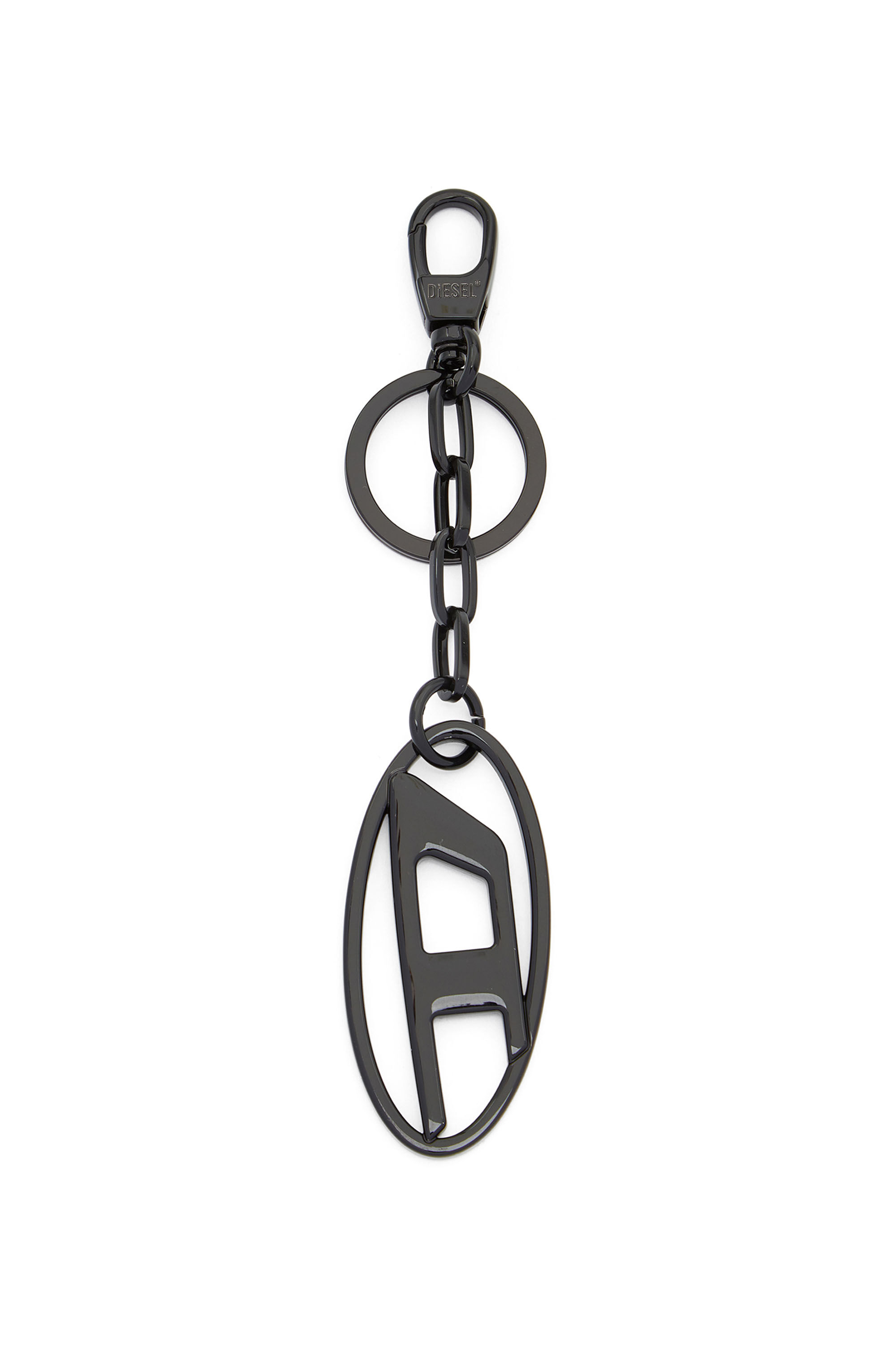 Diesel - HOLY-C, Femme Porte-clés en métal avec plaque à logo in Noir - Image 1