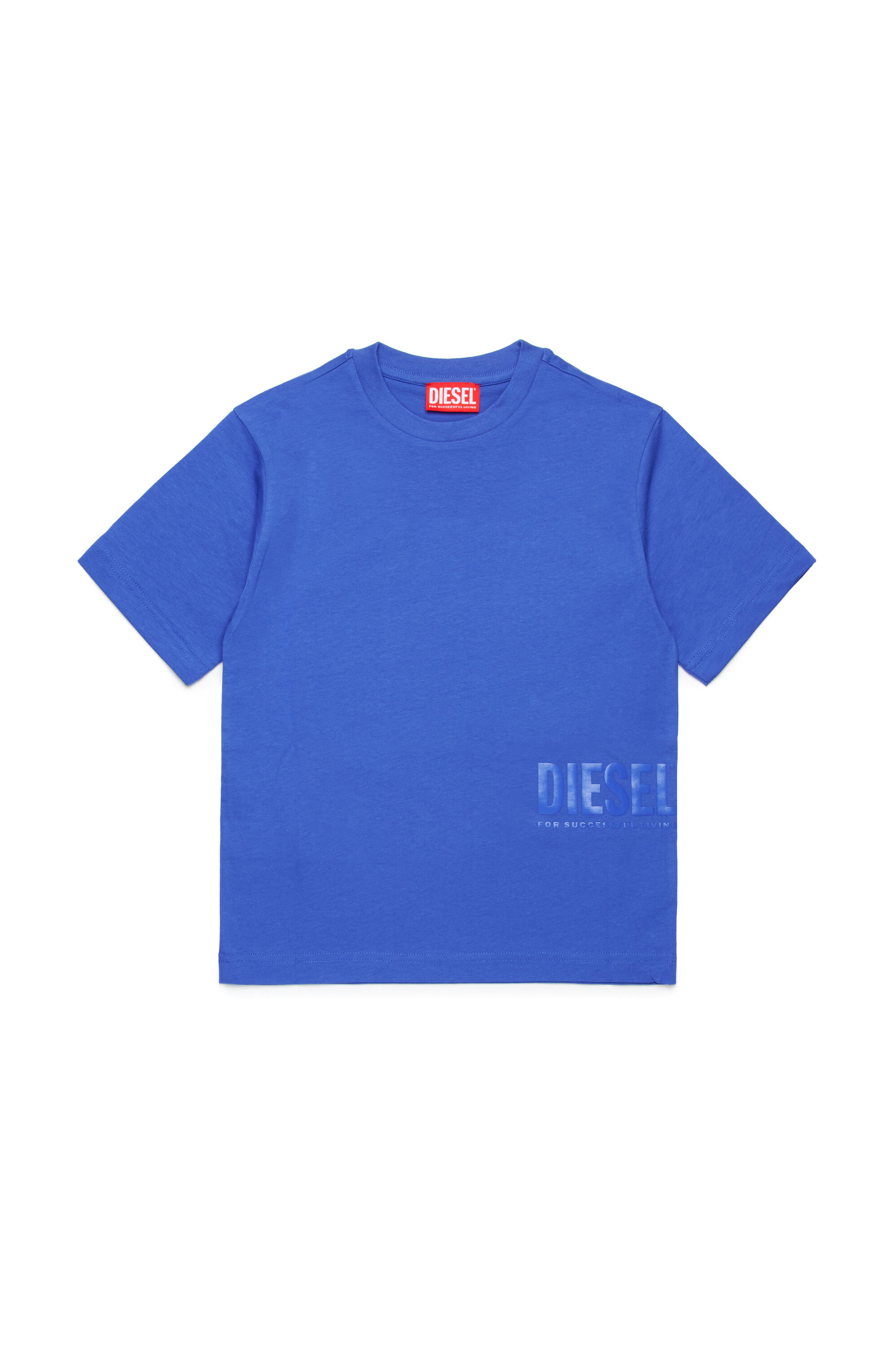 Diesel - MTFIND OVER, T-shirt avec logo Biscotto Homme in Bleu - 1