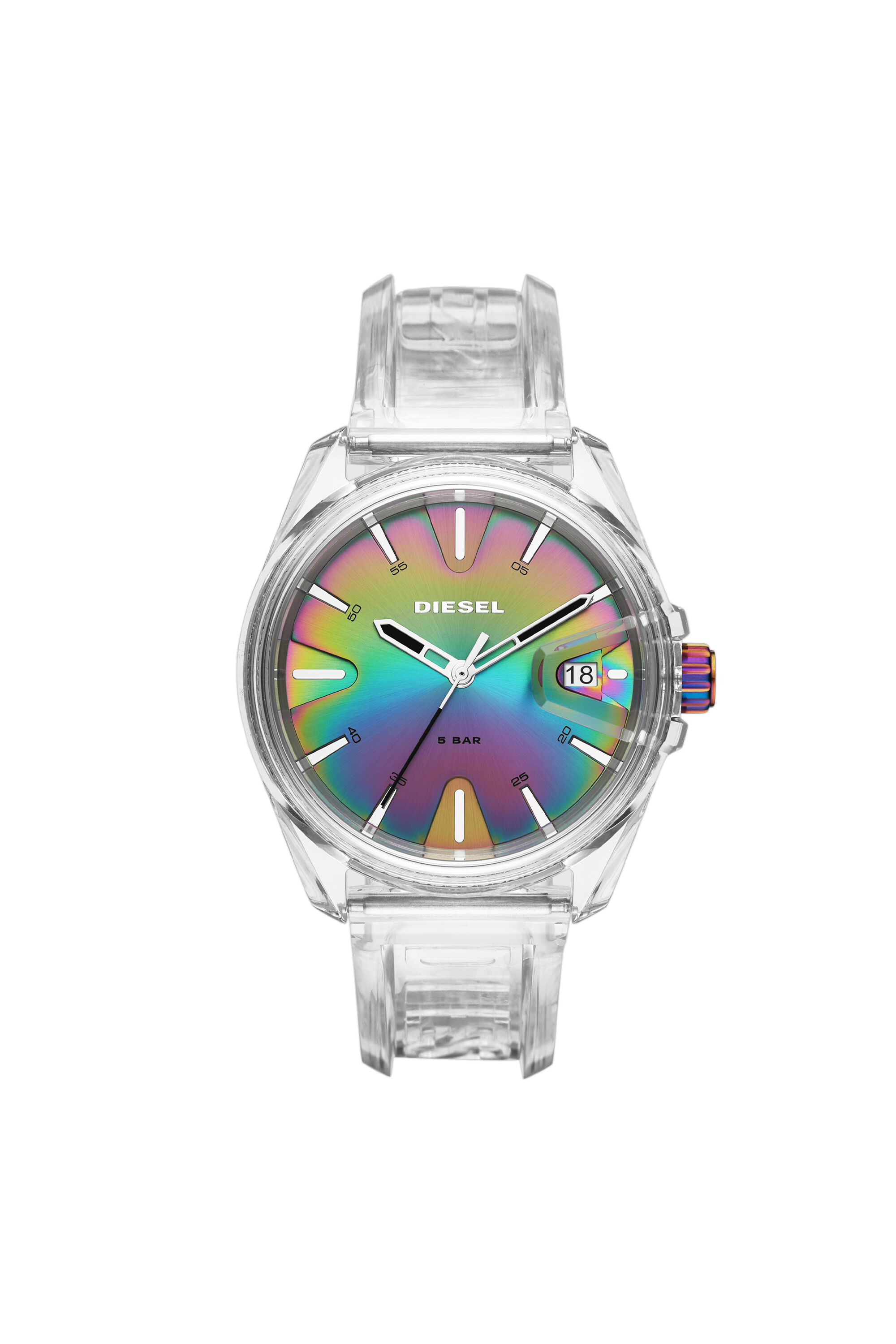 Montre diesel transparente