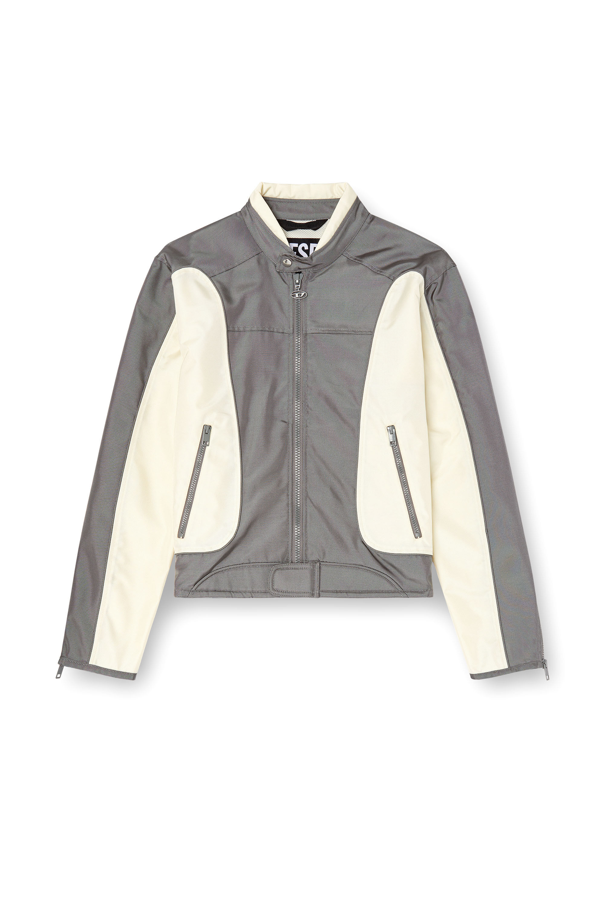 Diesel - J-BLINK-A, Veste biker color-block avec passepoil Homme in Polychrome - 2
