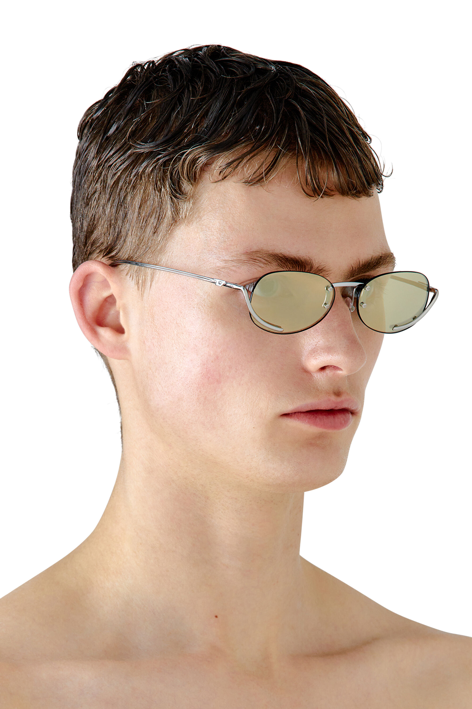 Diesel - 0DL1004, Lunettes de soleil ovales Mixte in Jaune - 4