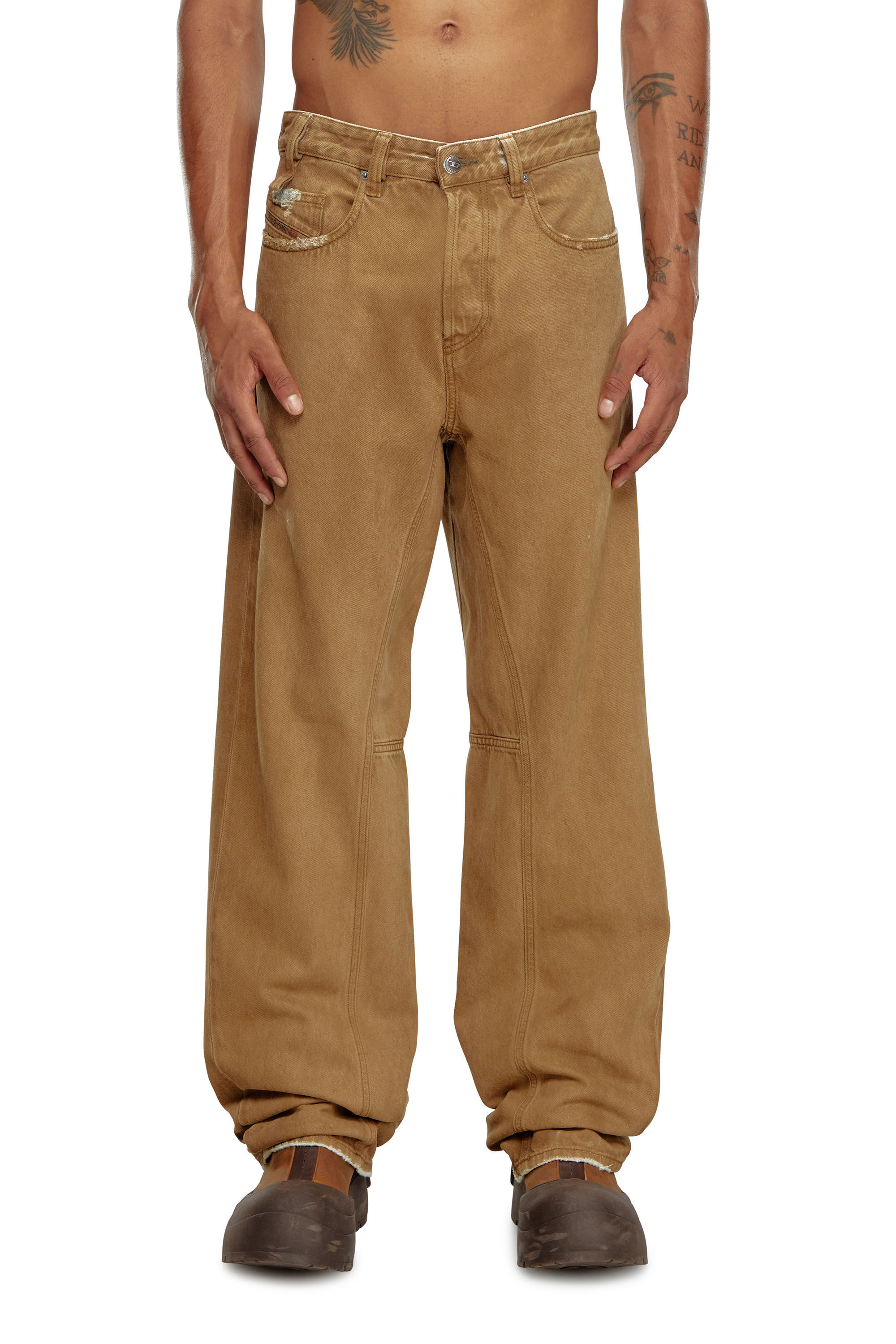 Jeans Relaxed Homme Marron Clair Diesel 2001 D Macro