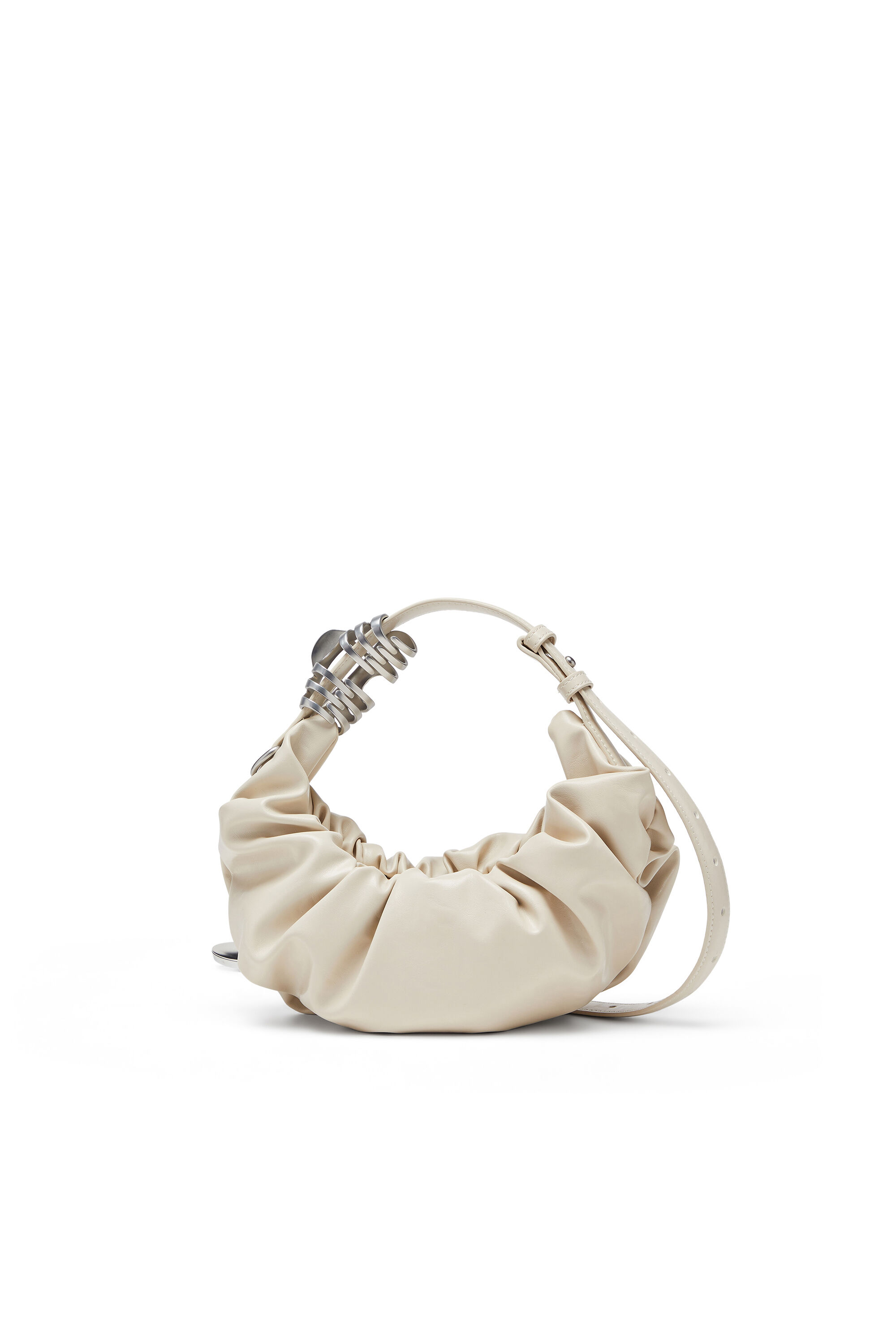 Diesel - GRAB-D HOBO S, Grab-D-Sac hobo froiss&eacute; Femme in Blanc - 2