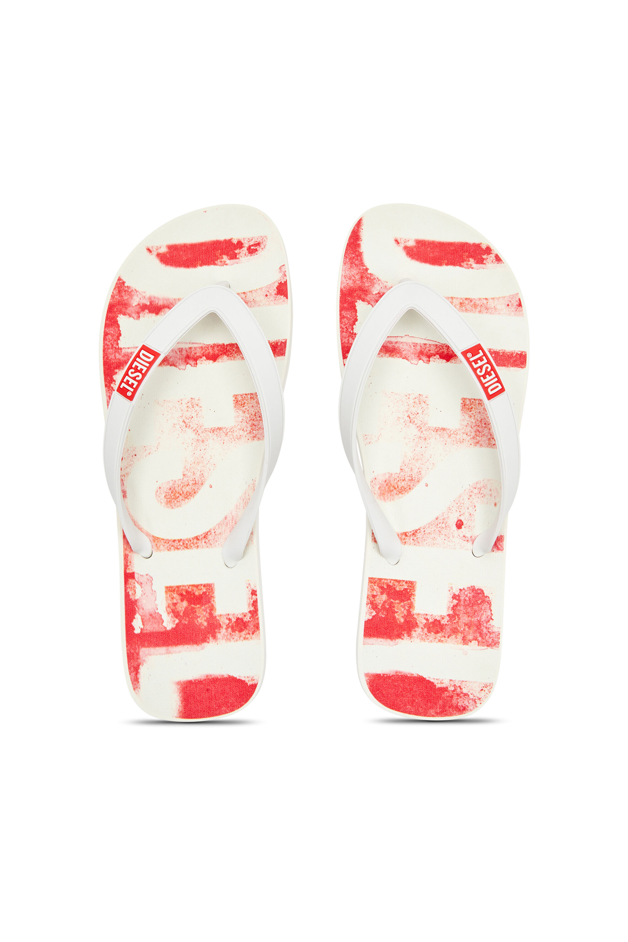 Diesel - SA-RIO, Sa-Rio-Tongs en caoutchouc avec logo graffiti Homme in Polychrome - 4