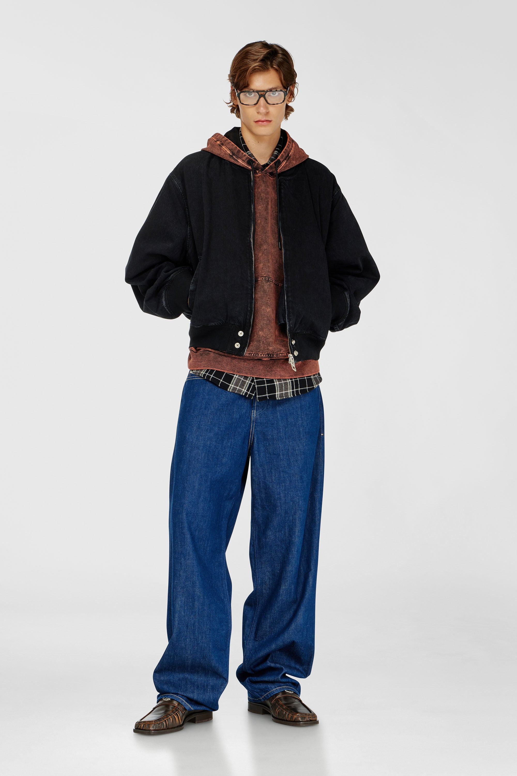 Diesel - D-GUZ, Blouson aviateur en denim Mixte in Noir - 1