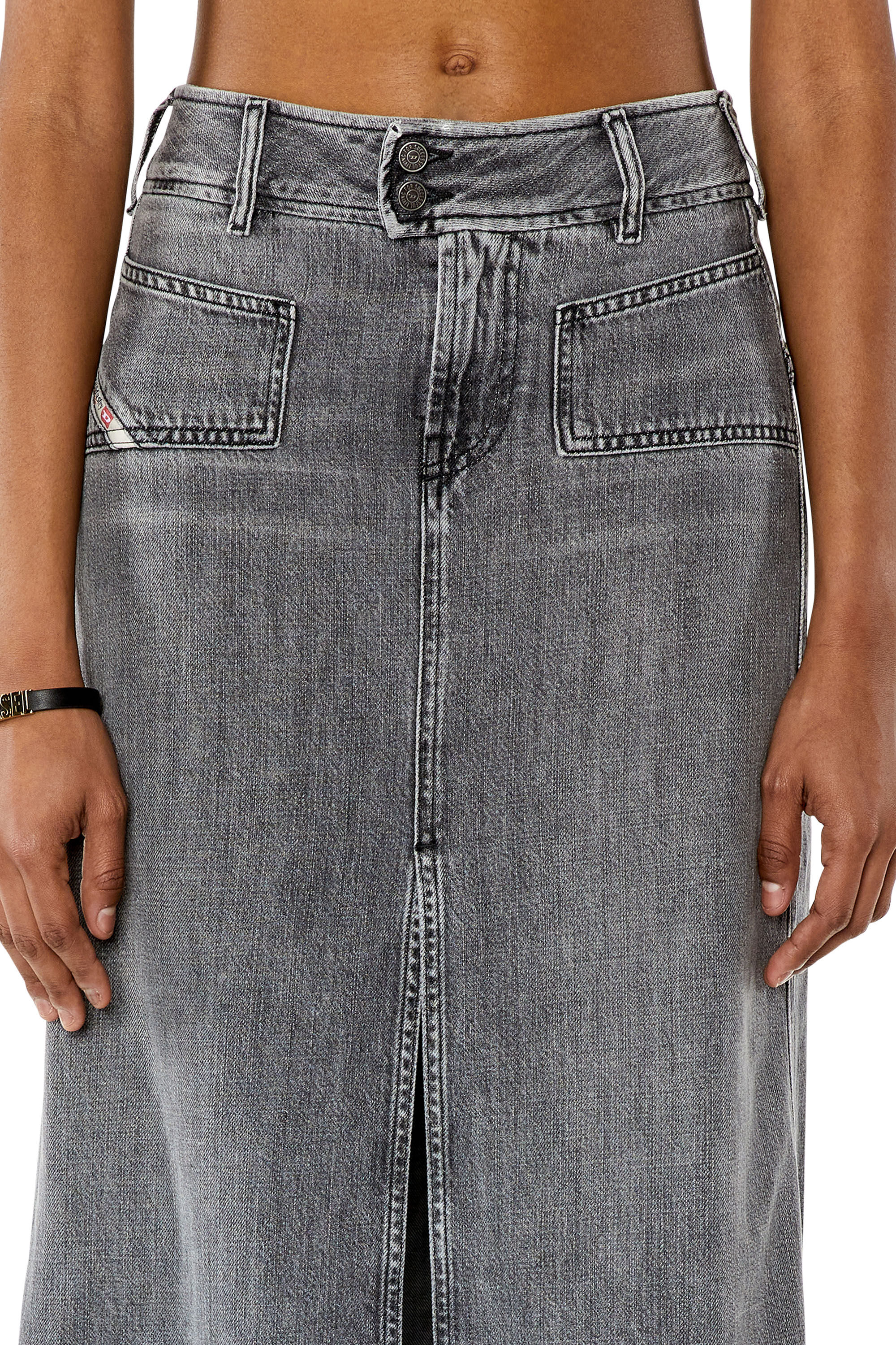 Jupe midi en denim avec fente Femme DE YINKA Diesel