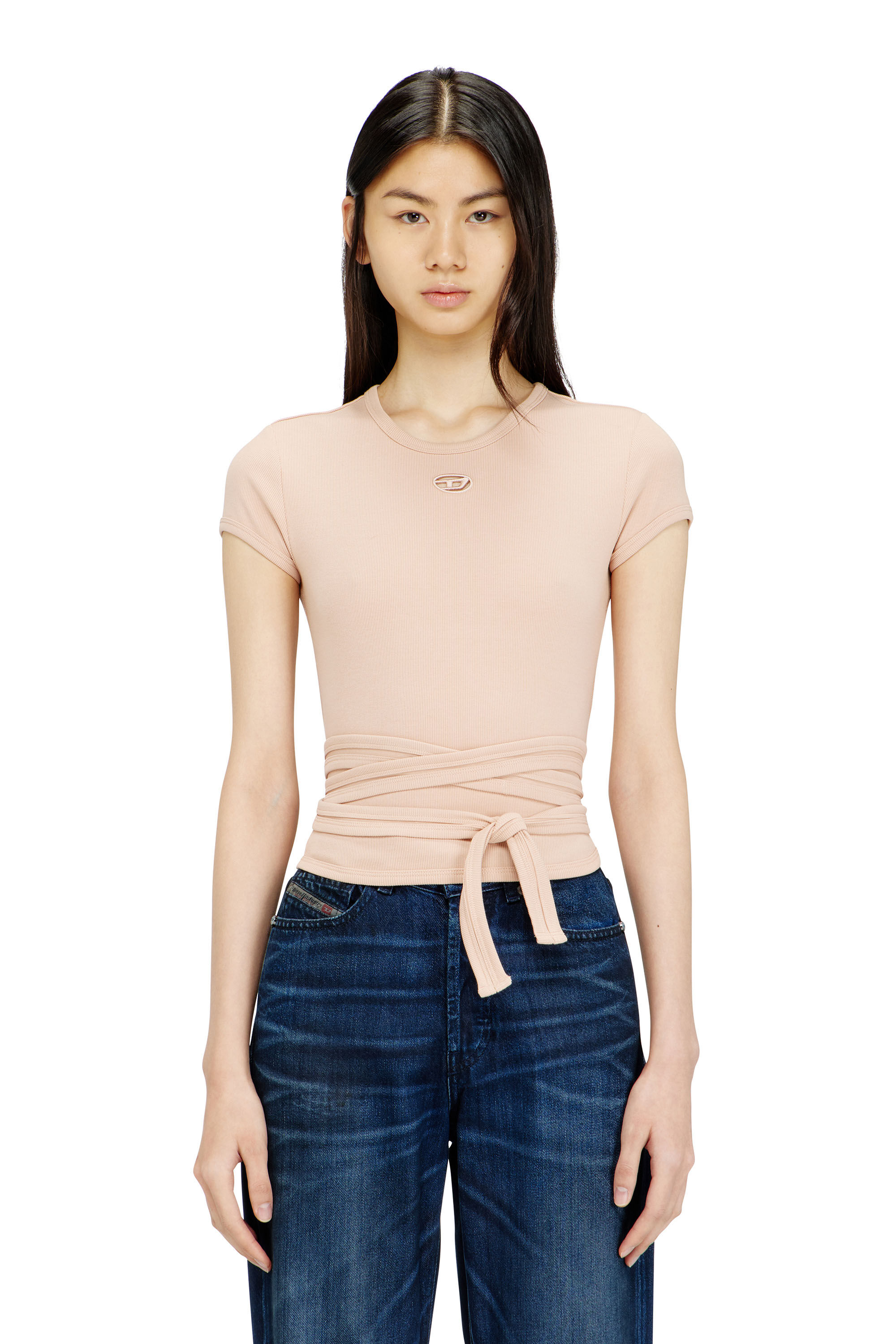 Diesel - T-BUNNY-TAIL-S1, Haut c&ocirc;tel&eacute; avec lacets enveloppants Femme in ToBeDefined - 2