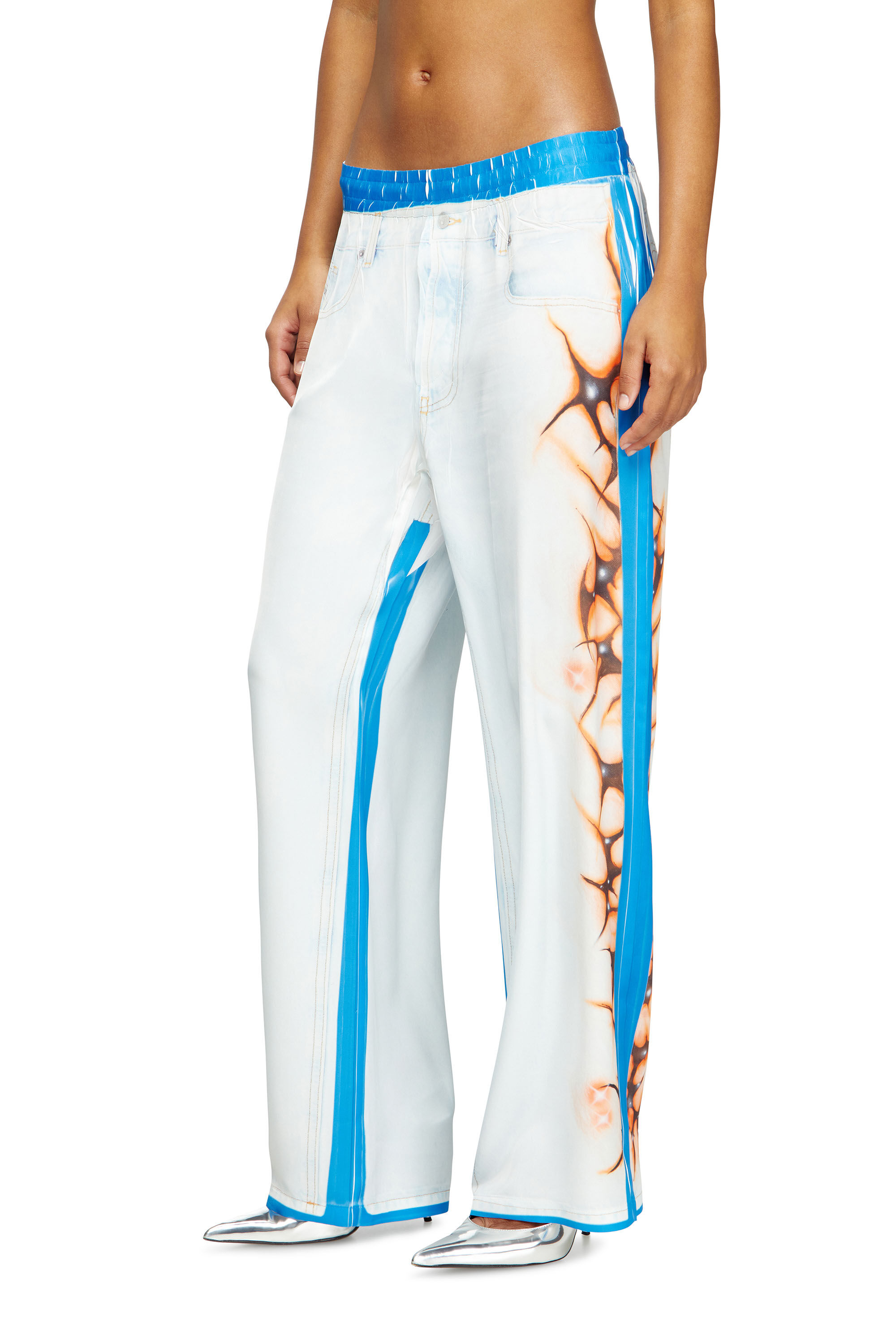 Diesel - P-AFTER-GRAFFITI-JAP, Pantalon avec fit relaxed et imprimé graffiti Mixte in Polychrome - 5