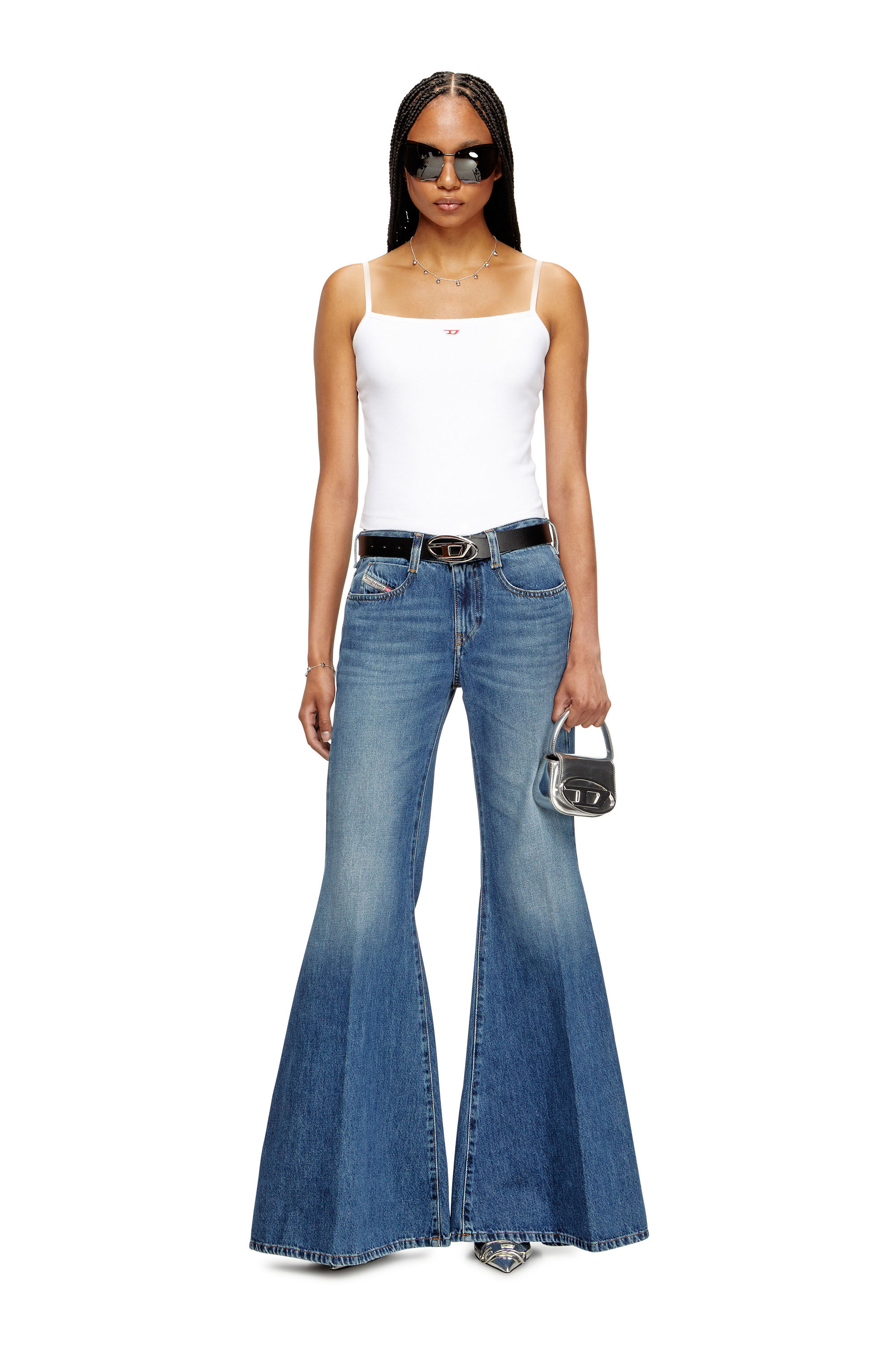 Diesel - Flare Jeans 1970 D-Bleess 09M56 Femme, Bleu moyen - Image 1