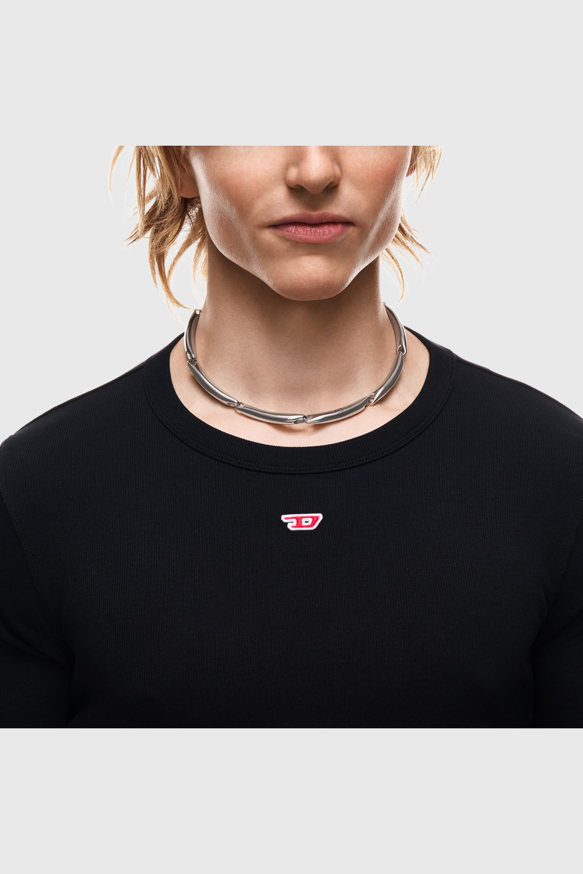 Diesel - DX1697040 JEWELLERY, Collier cha&icirc;ne en acier inoxydable Mixte in Gris argent&eacute; - 4