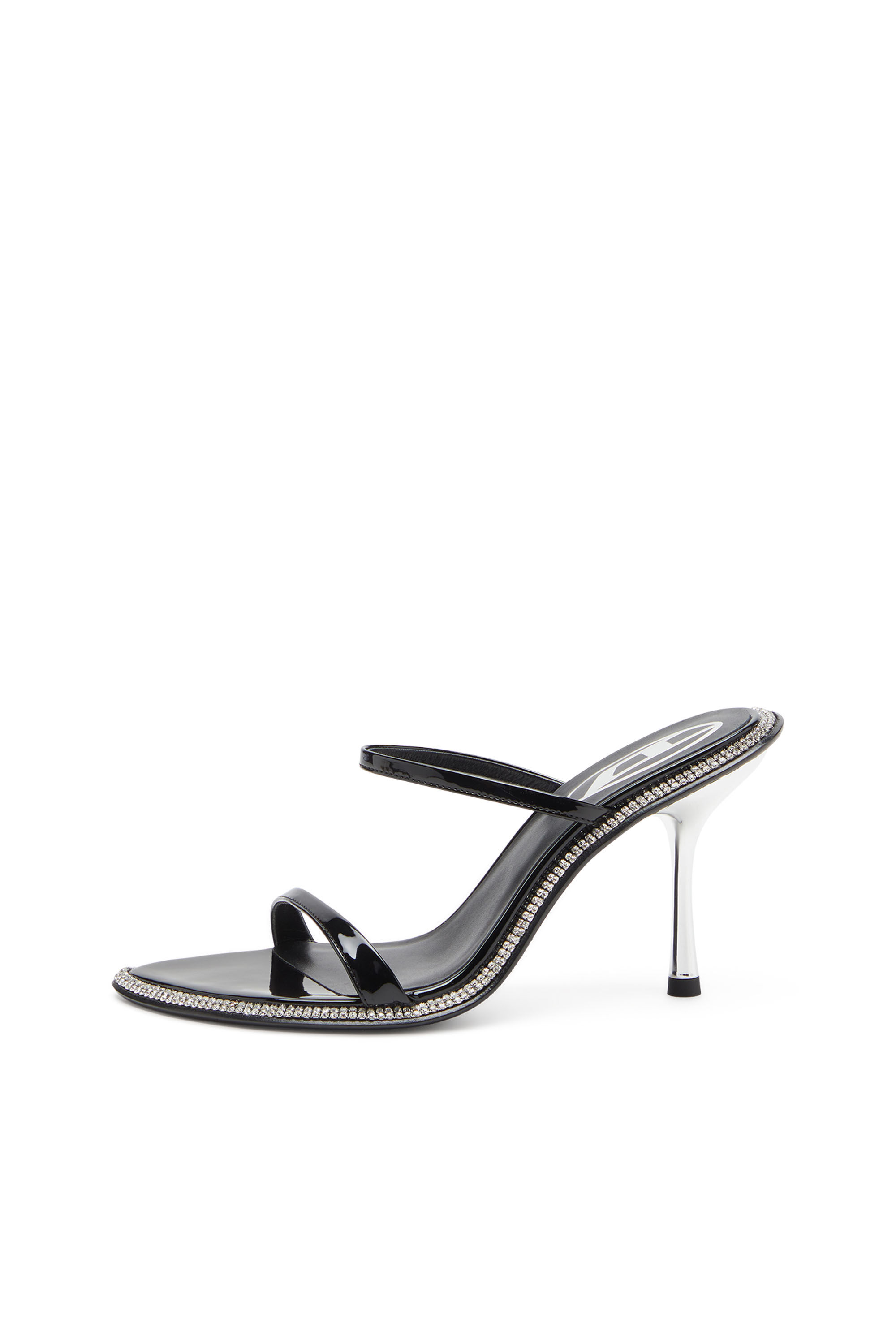 Diesel - D-HAVANNA SDL, D-Havanna-Mules à brides en cuir verni avec cristaux Femme in Noir - 7