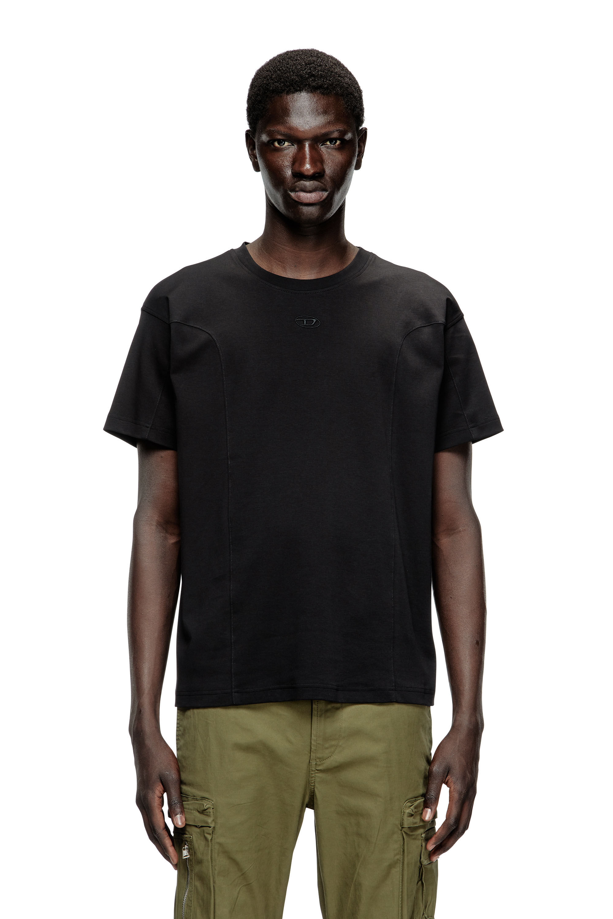 Diesel - T-NORM-INT, T-shirt à manches courtes avec empiècements Homme in ToBeDefined - 3