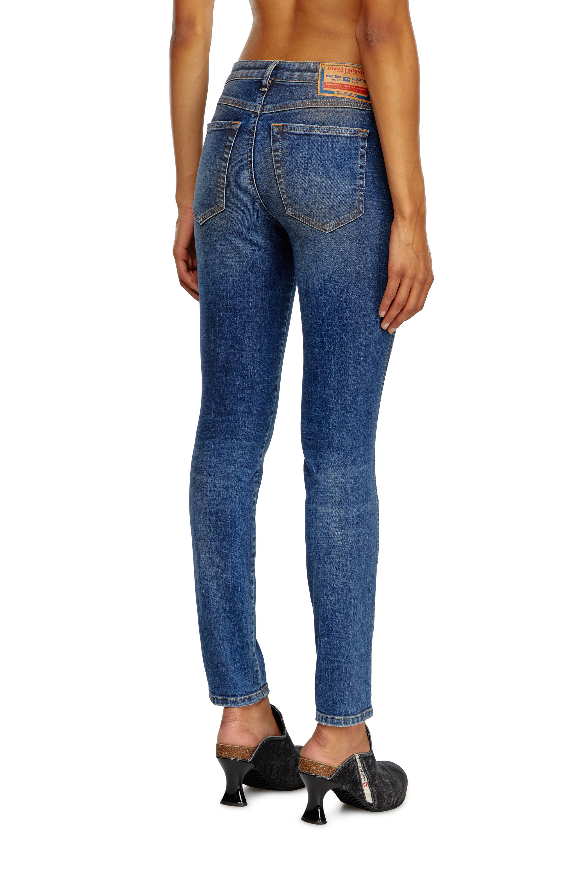 Diesel - Femme Skinny Jeans 2015 Babhila 09J32, Bleu Foncé - Image 4