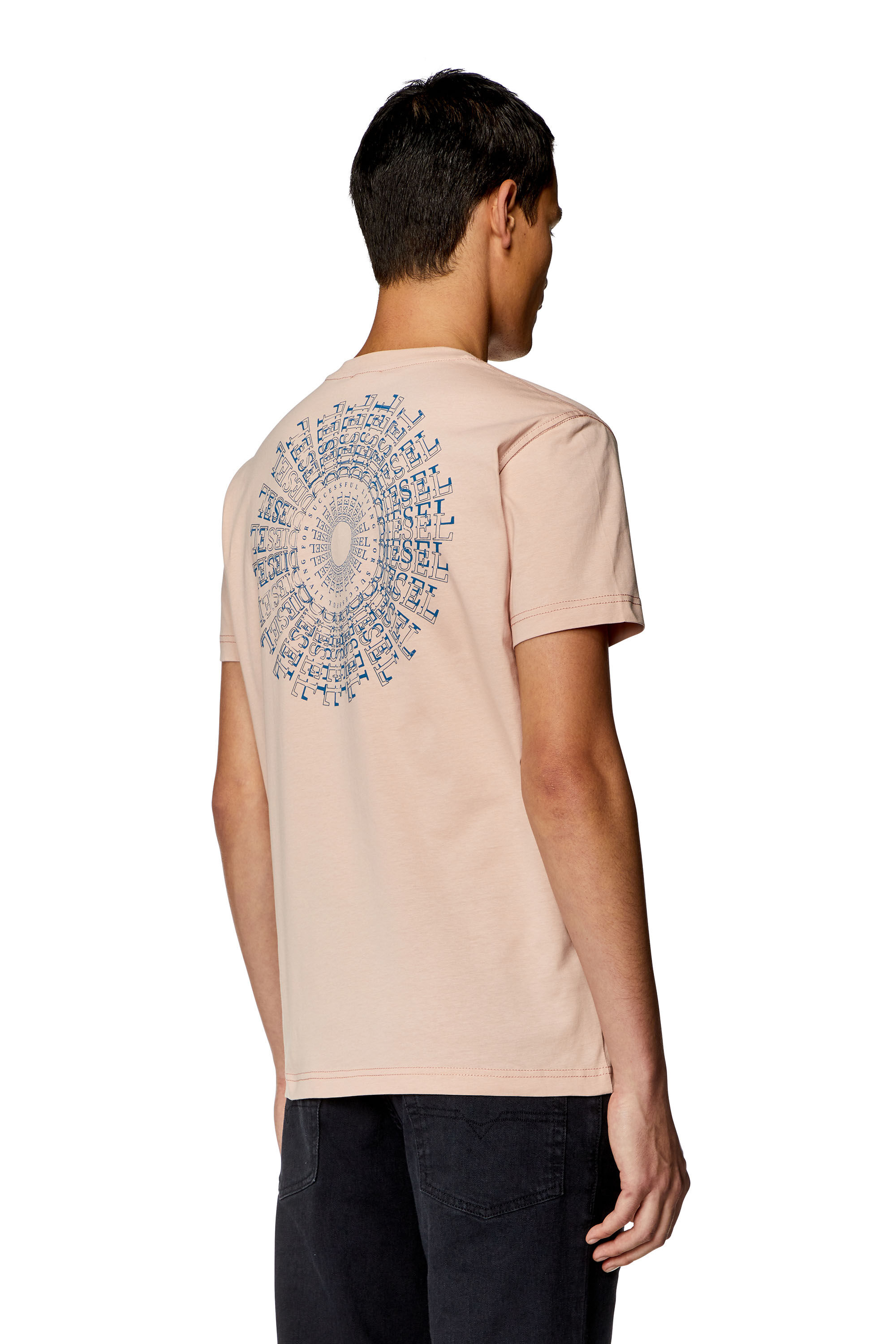 Diesel - T-DIEGOR-K71, T-shirt avec imprimé vortex Diesel Homme in Rose - 3