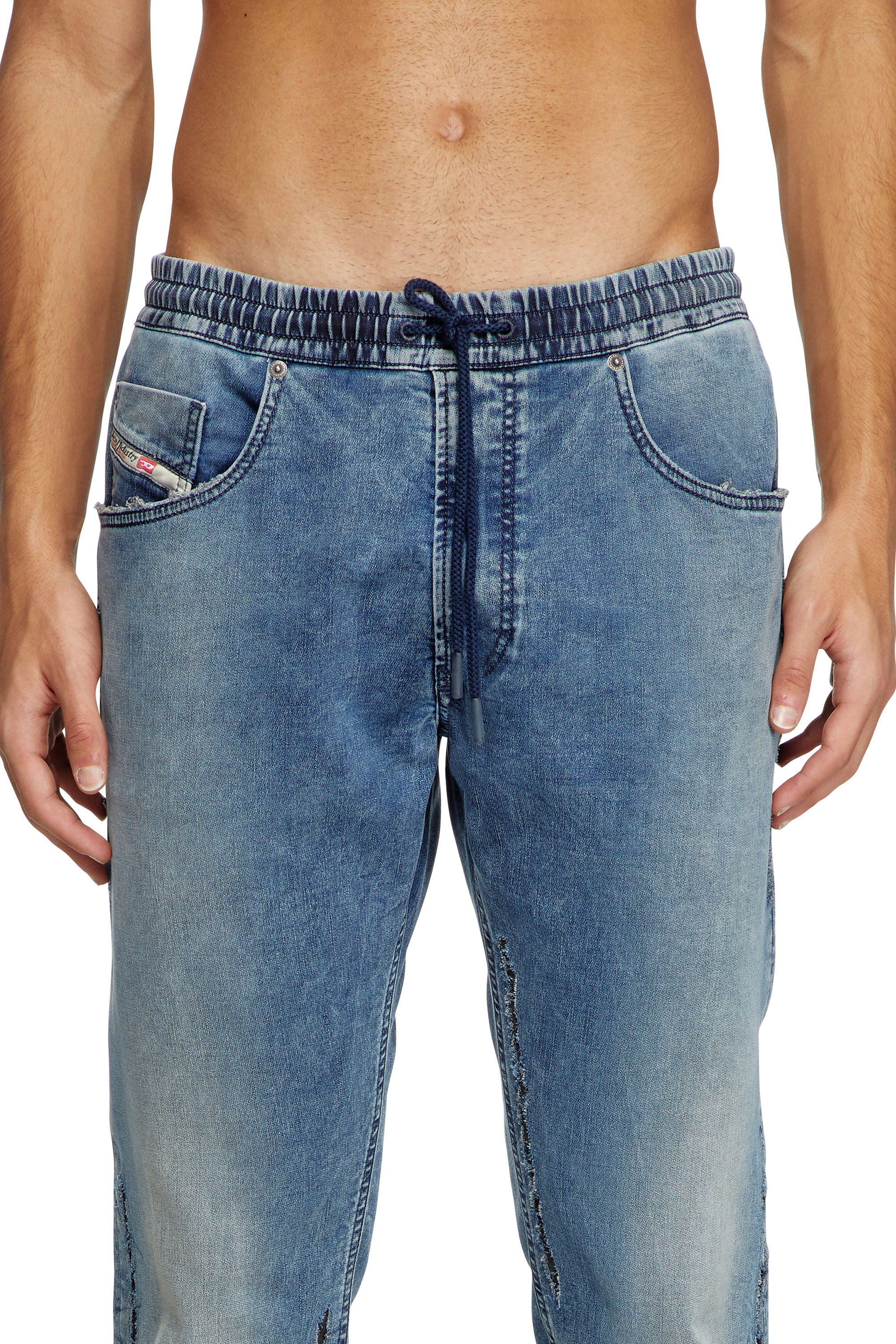 Diesel - Regular 2030 D-Krooley Joggjeans® 09K64 Homme, Bleu moyen - Image 5