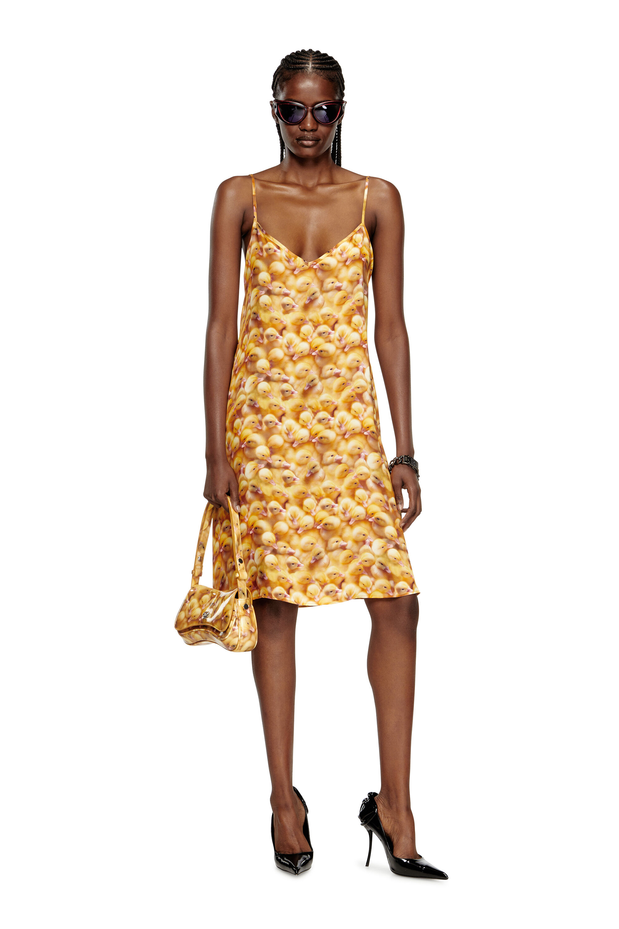 Diesel - PLAY CLUTCH, Play-Pochette brillante avec imprimé Femme in Jaune - 6