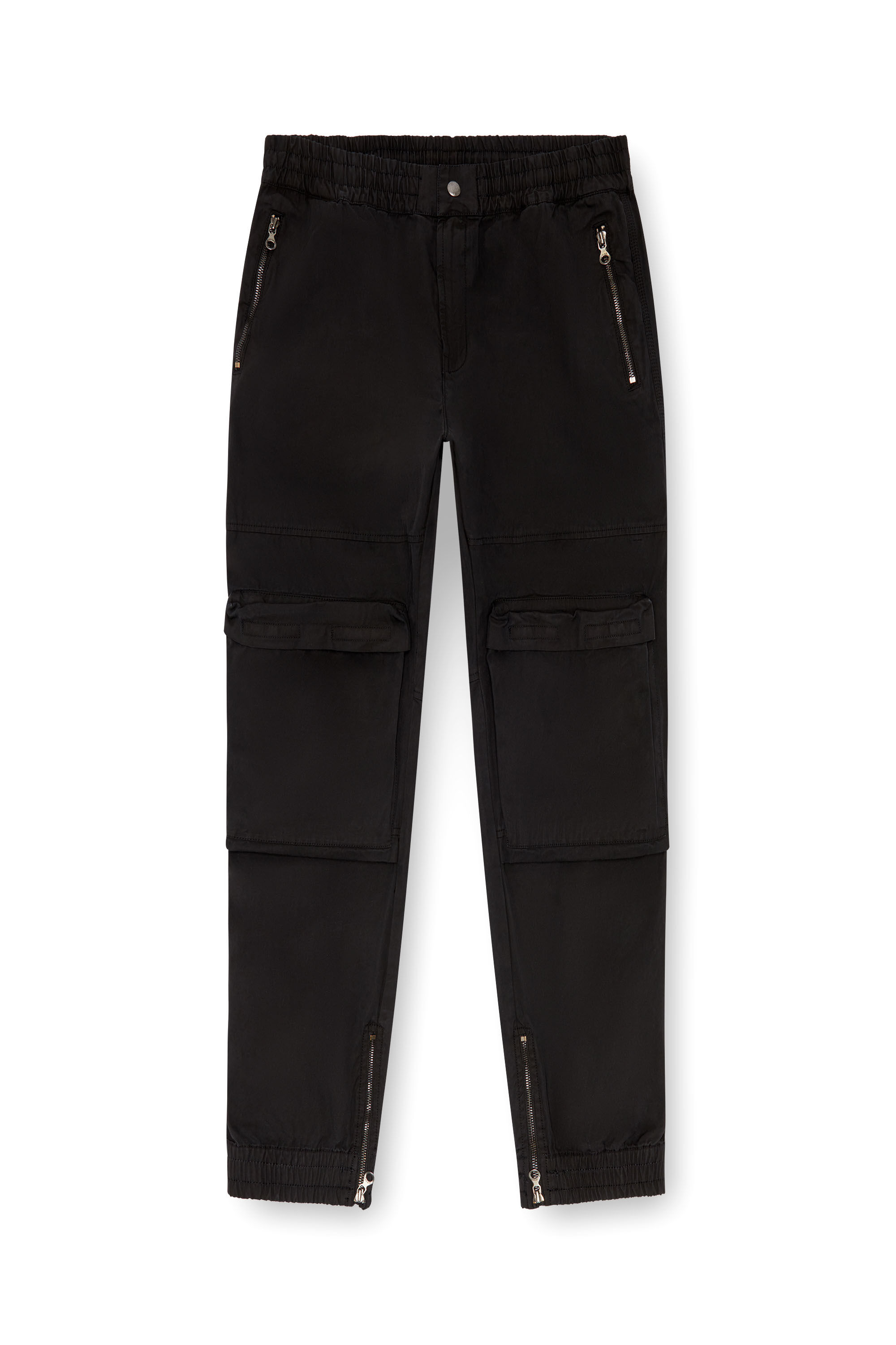 Pantalon cargo en coton bio delave Homme Noir Diesel
