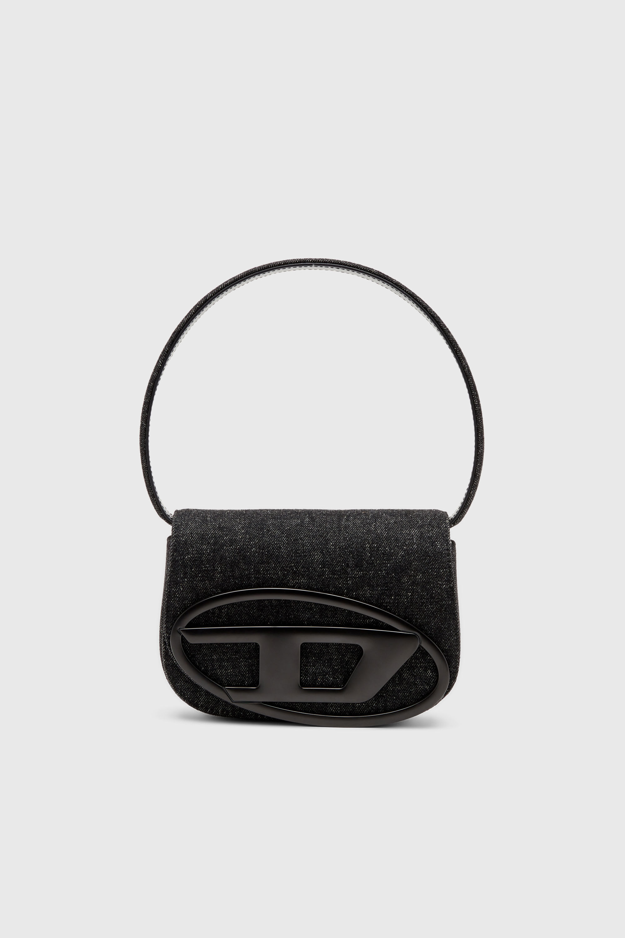 Diesel - 1DR, 1DR-Sac &agrave; bandouli&egrave;re iconique en denim d&eacute;lav&eacute; Femme in Noir - 2