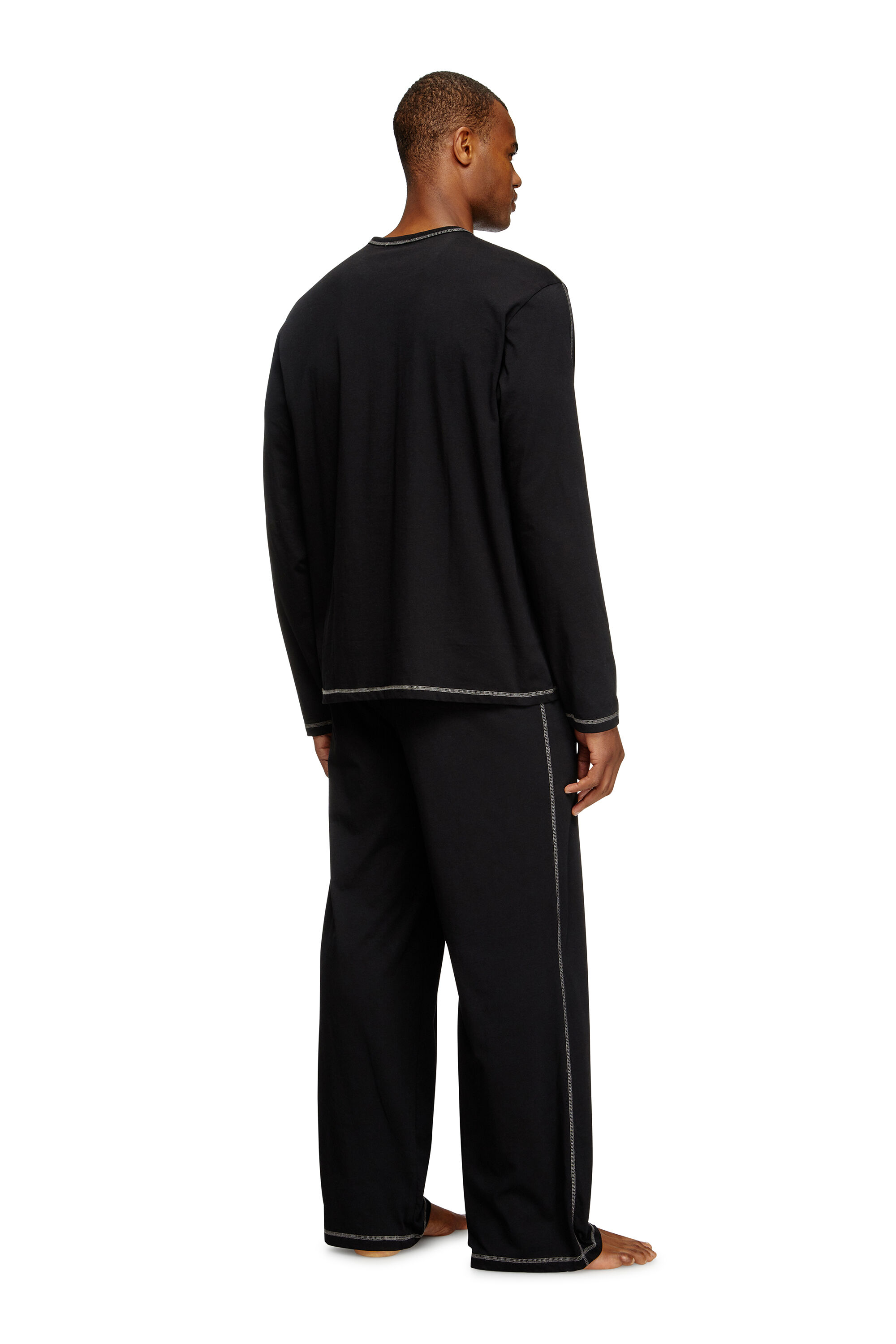 Diesel - SET-NOLAN-D-CORE, Pyjama en jersey de coton Homme in Noir - 3