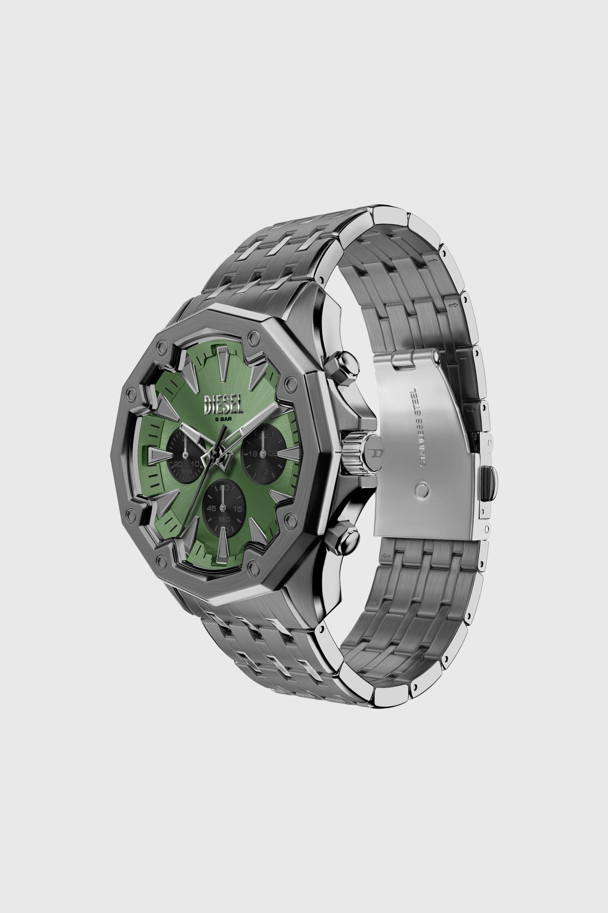 Diesel - DZ4711 WATCH, Montre Stinger en acier inoxydable gunmetal Homme in Gris - 7