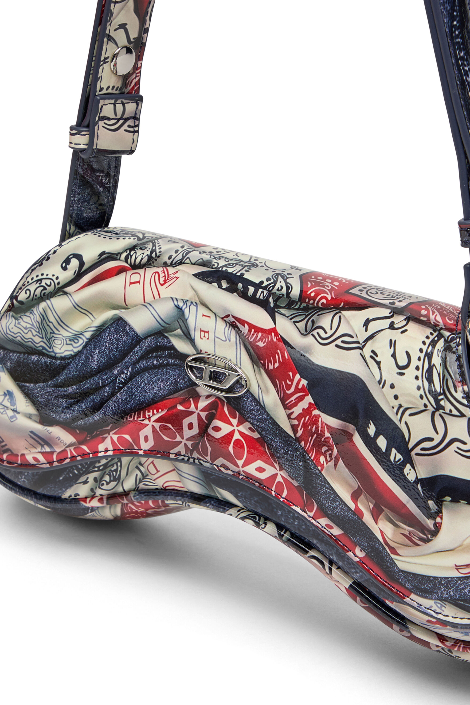 Diesel - PLAY CROSSBODY, Play-Sac à bandoulière en PU glossy imprimé Femme in Polychrome - 5