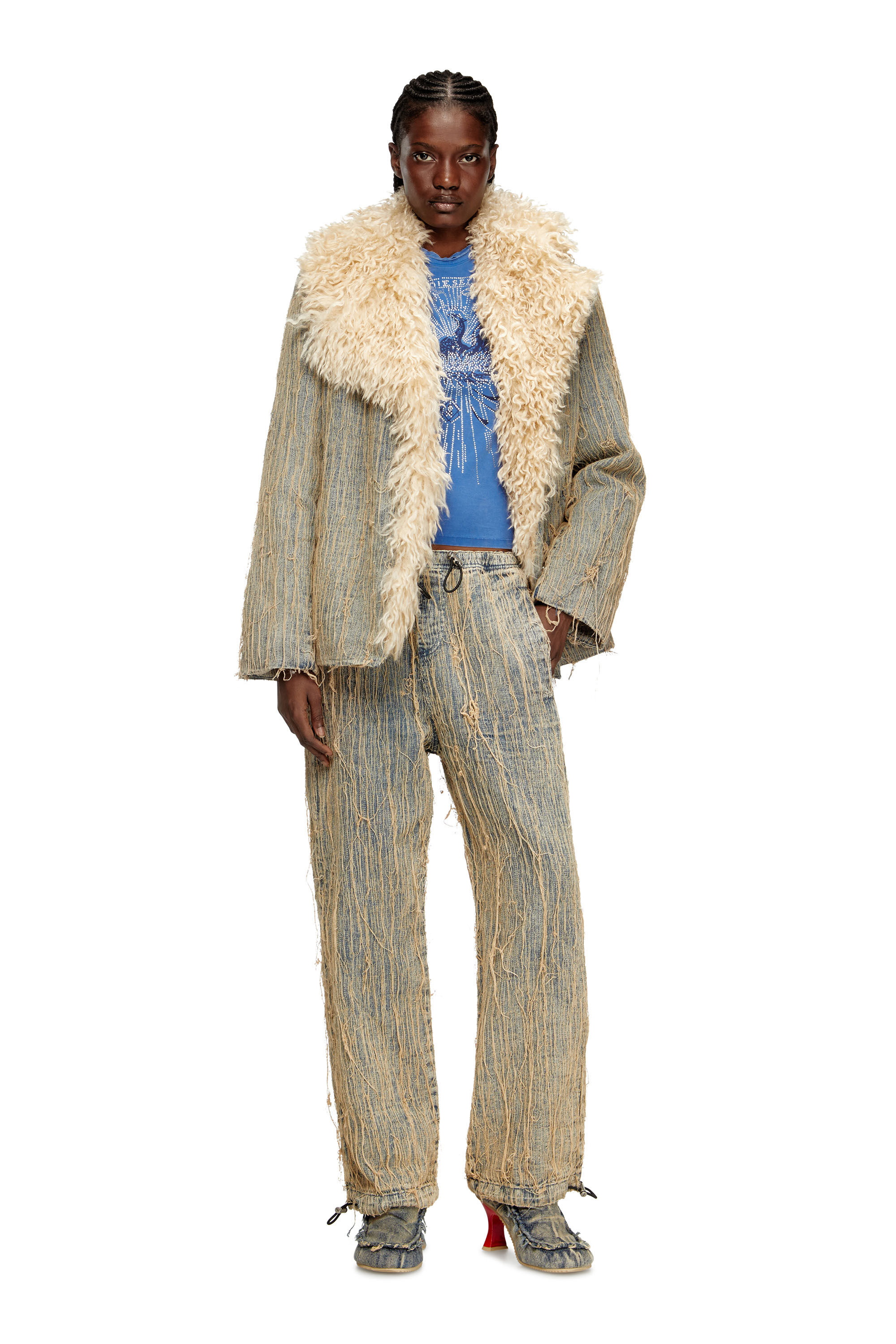 Diesel - Relaxed Jeans D-Martial 0CMBZ Mixte, Bleu moyen - Image 7