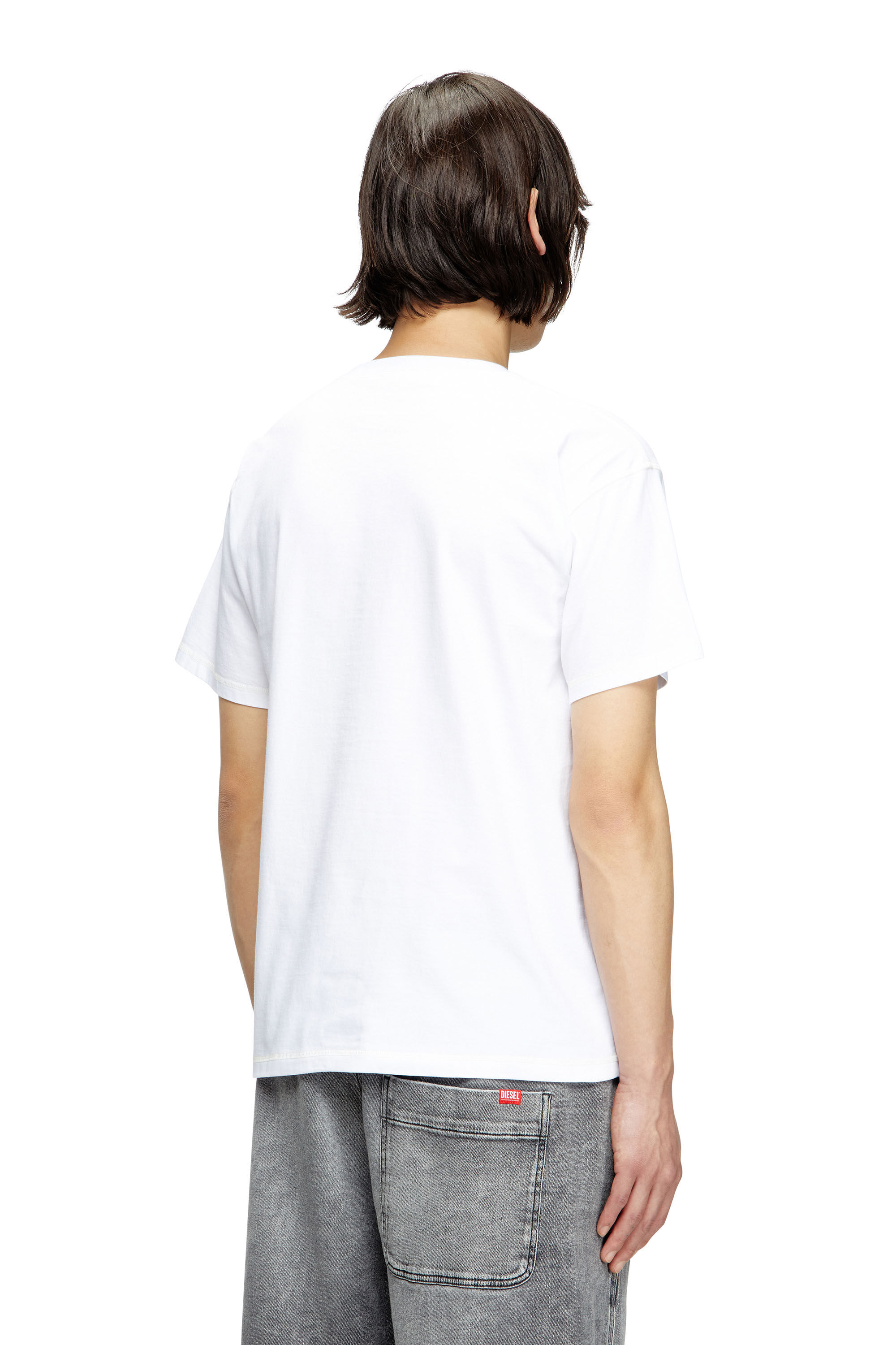 Diesel - T-NORM-HOSHI, T-shirt avec imprimé collier à breloques Mixte in Blanc - 4