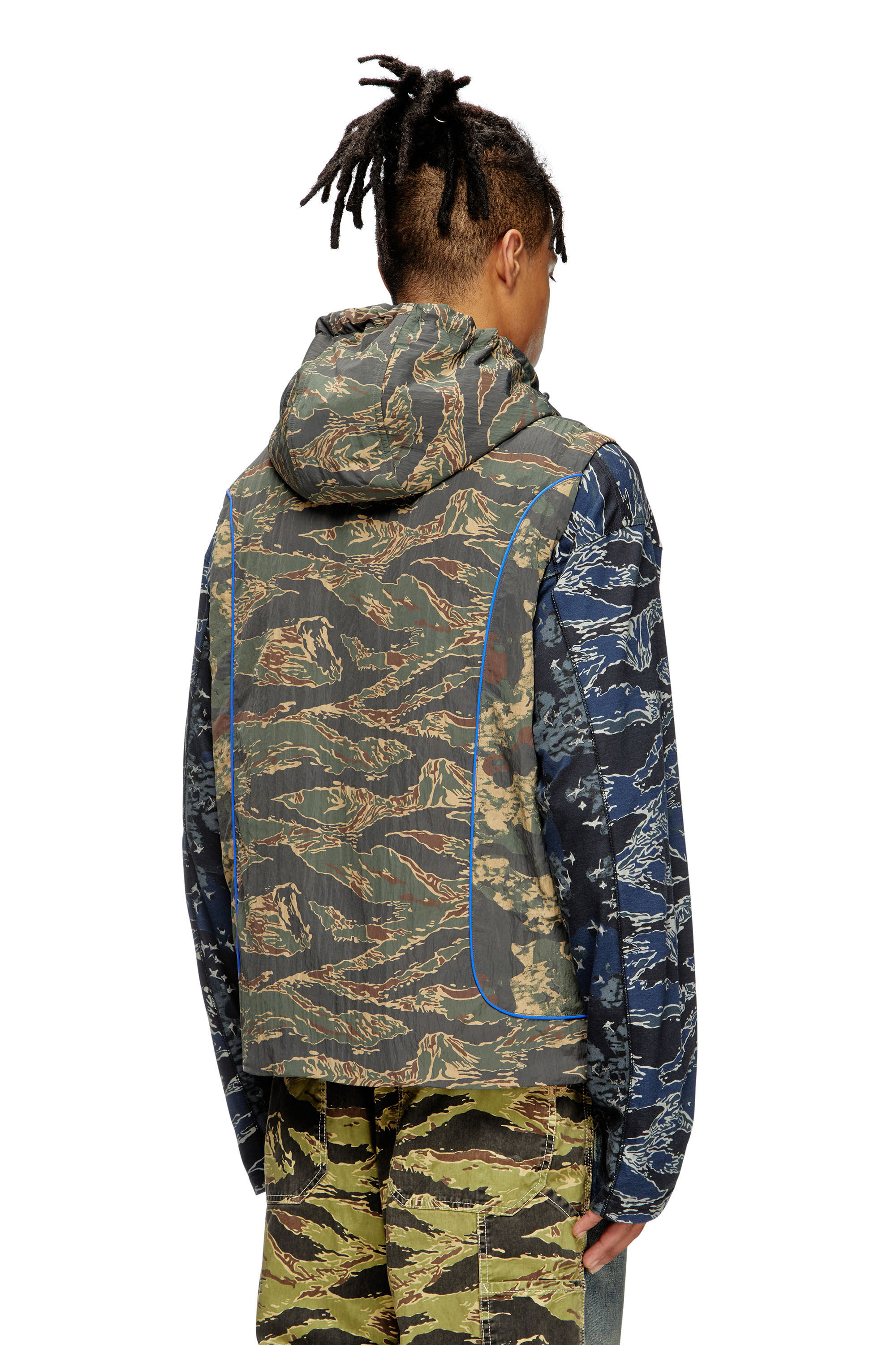 Diesel - J-OSTEND-SL-CAMU, Gilet à capuche avec imprimés camouflage mélangés Homme in Polychrome - 4