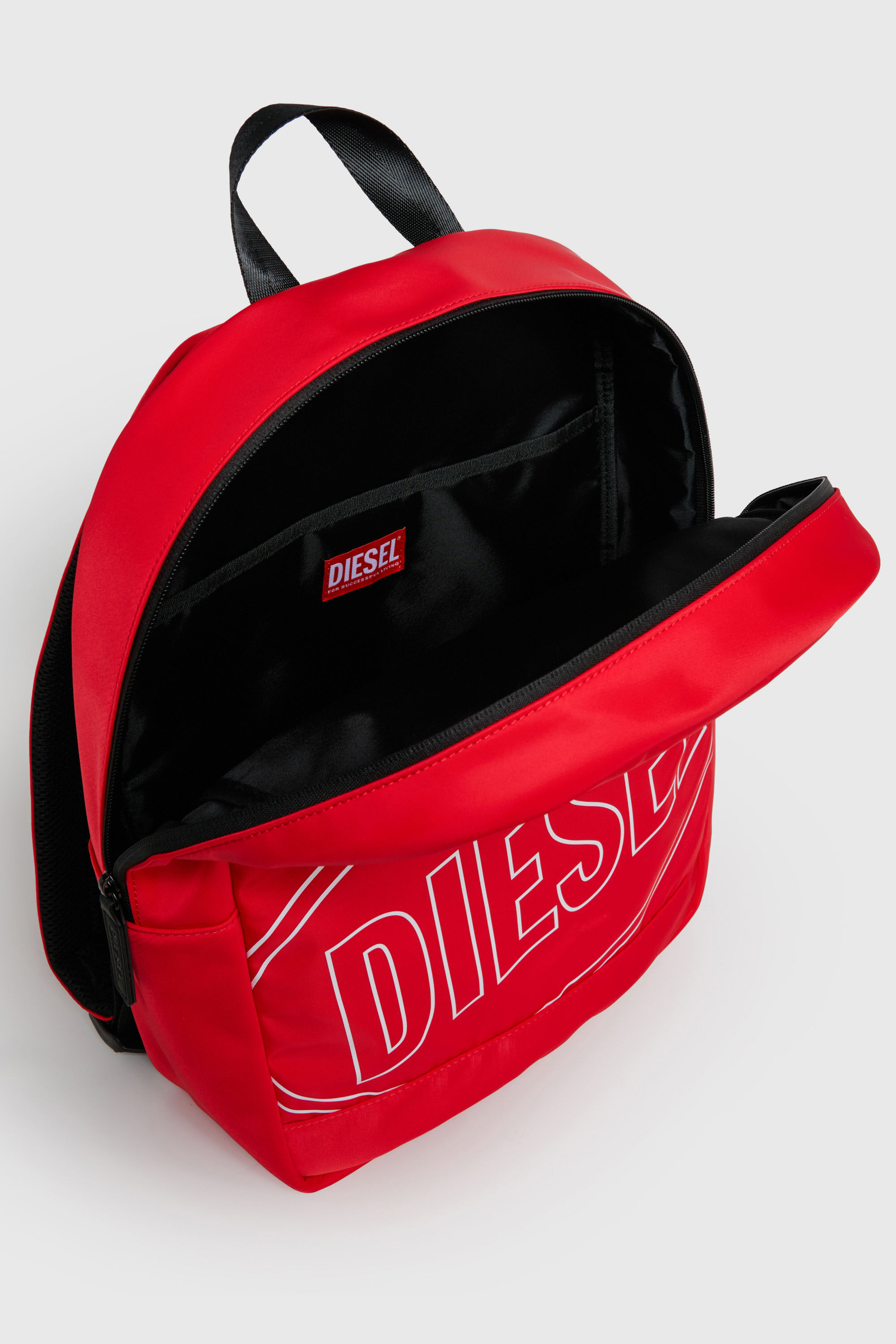 Diesel - WCIRCLE, WCIRCLE - Sac &agrave; dos en nylon avec logo imprim&eacute; Homme in Rouge - 4