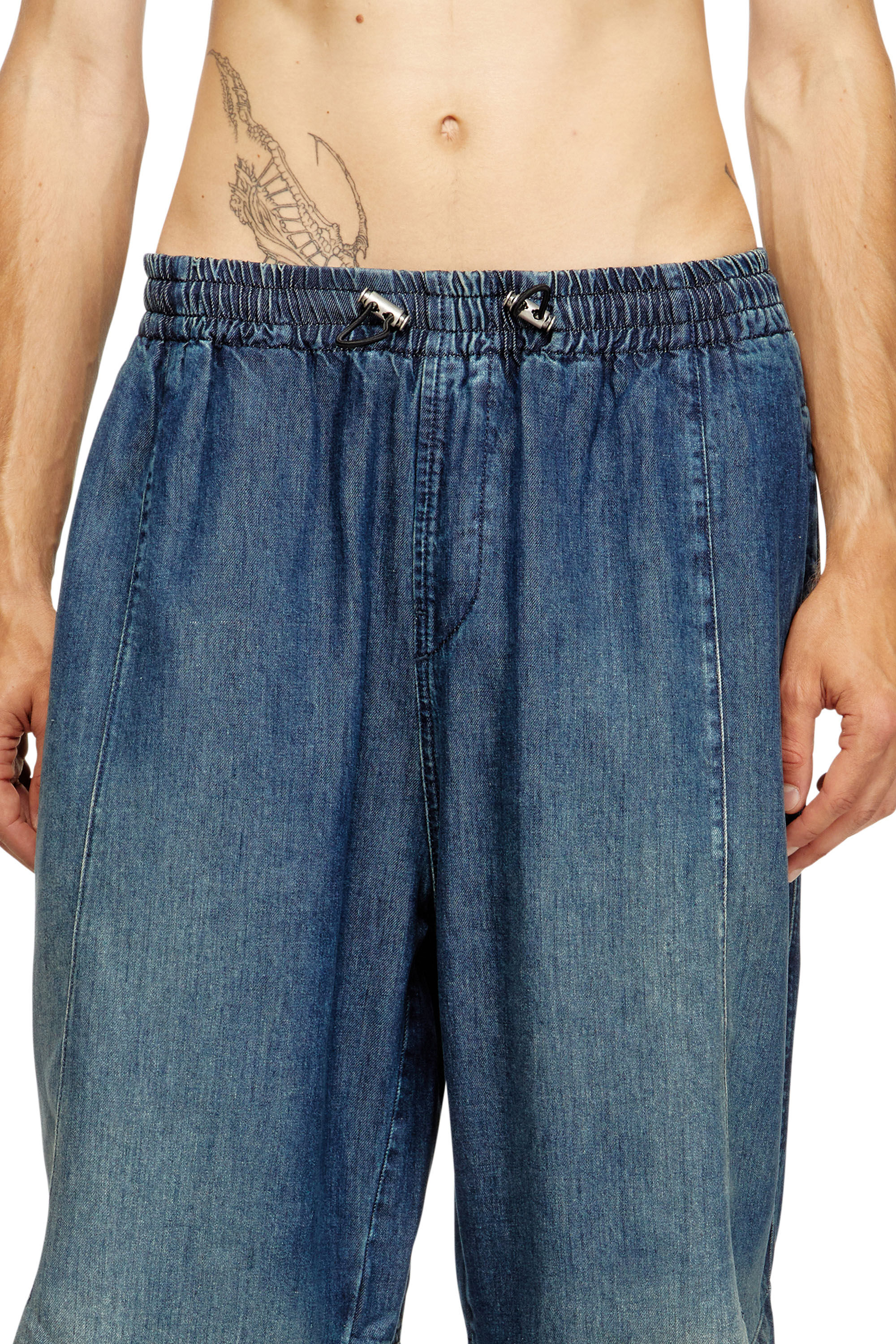 Diesel - Relaxed Jeans D-Pari 068TC Homme, Bleu Foncé - Image 5