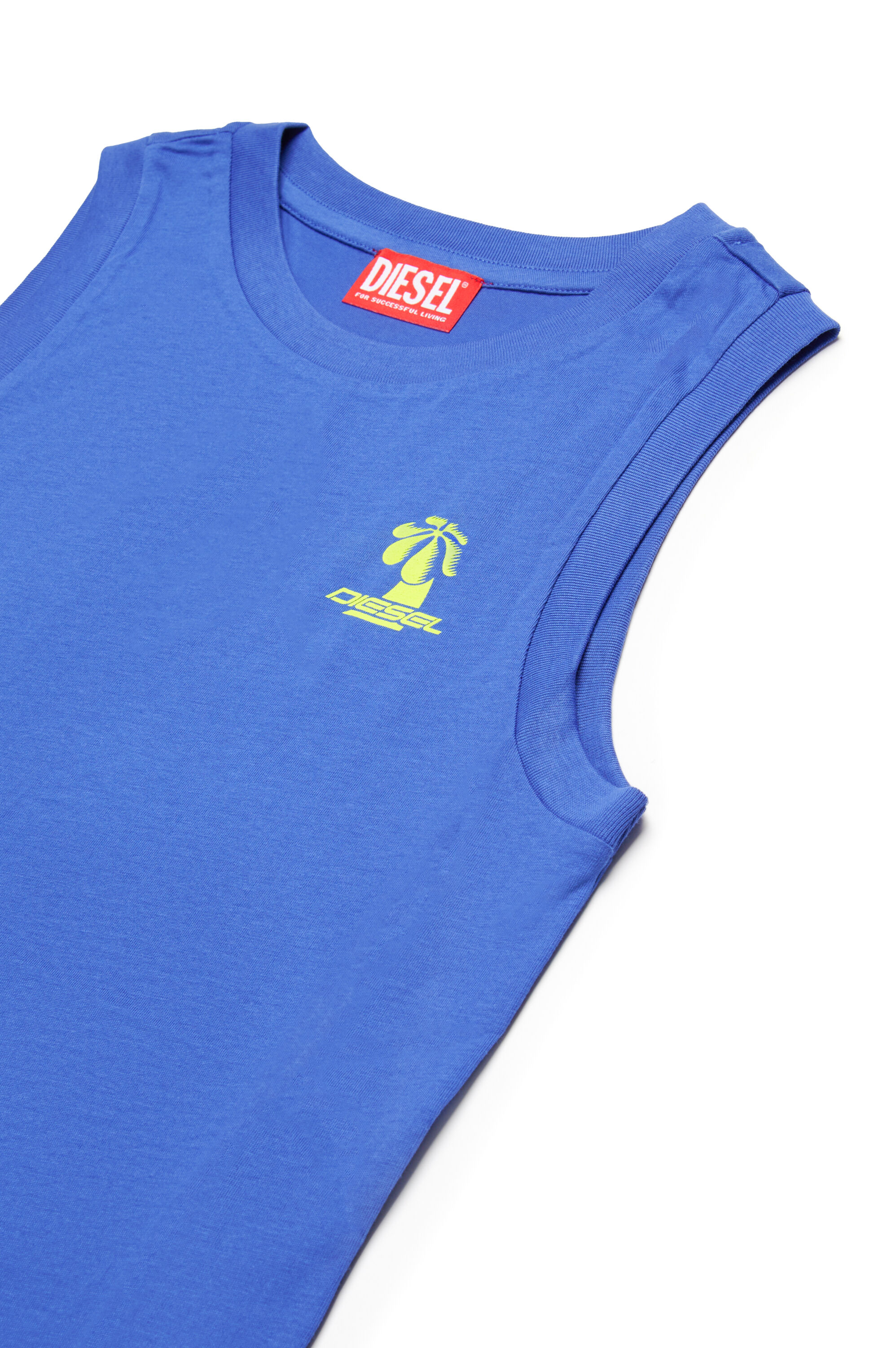 Diesel - MTDENP, Débardeur avec logo palmier néon Homme in Bleu - 3