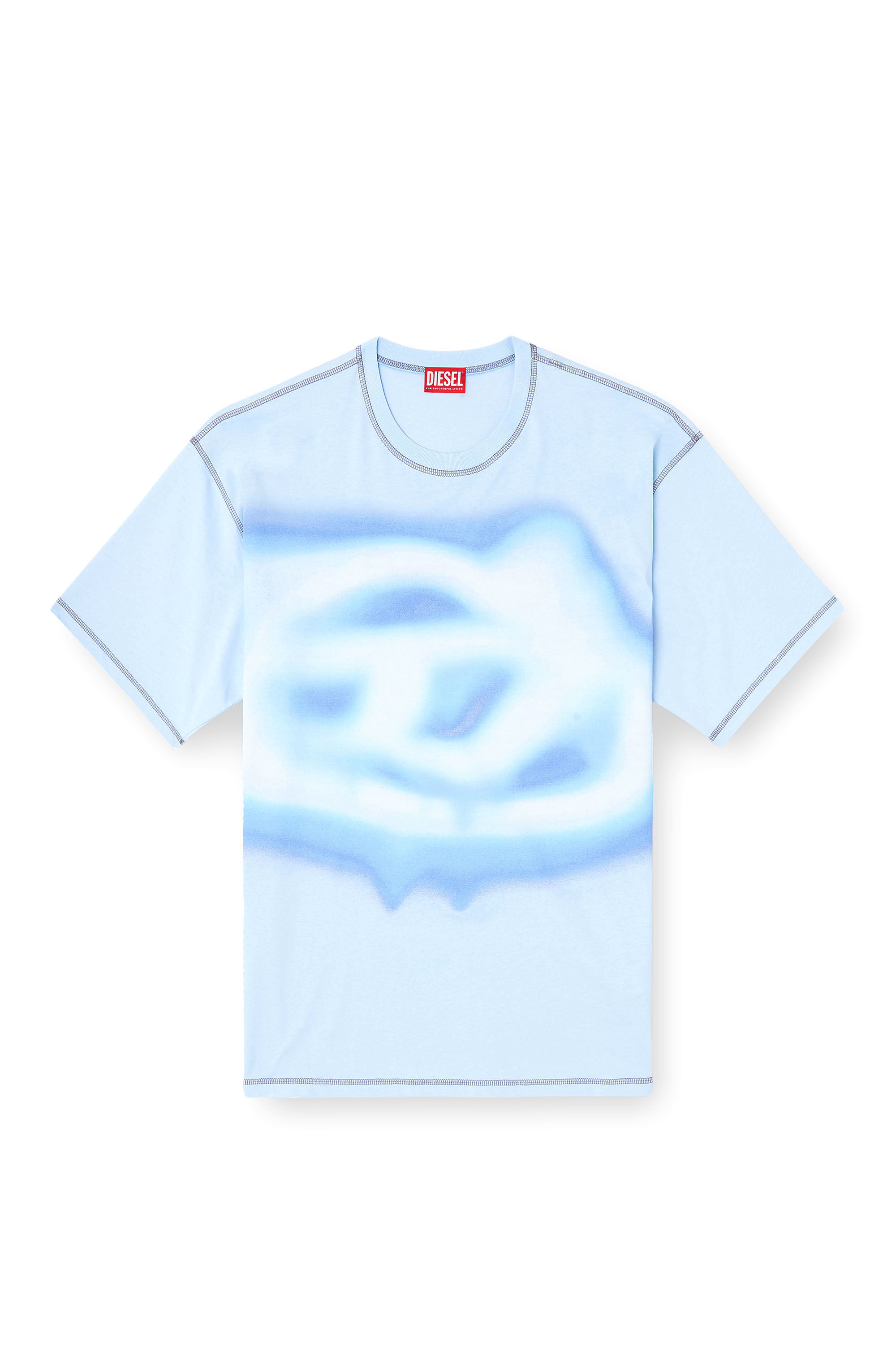 Diesel - T-BOXT-V11, T-shirt d&eacute;contract&eacute; avec imprim&eacute; effet aquatique Homme in Bleu - 2