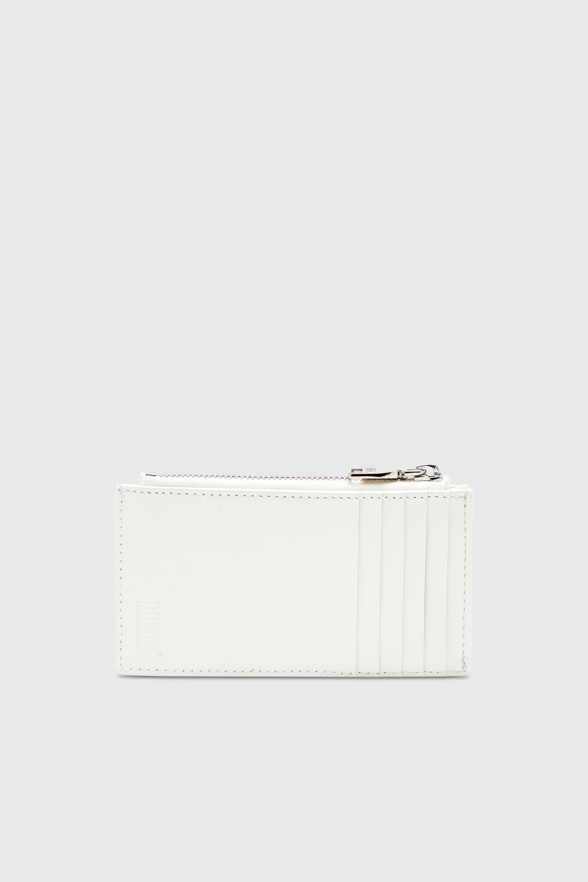 Diesel - 1DR CARD HOLDER III, Porte-cartes plat en cuir nappa Femme in Blanc - 2