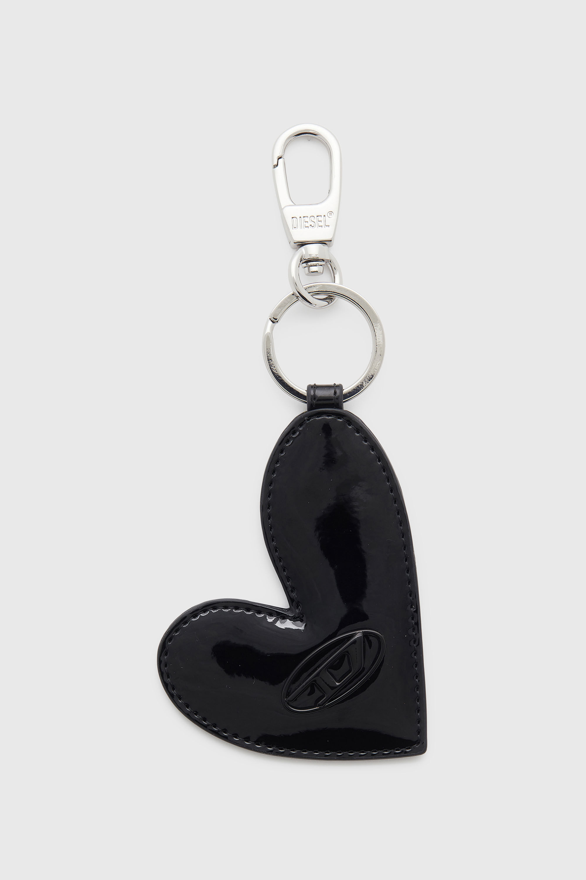 Diesel - PLAY HEART MIRROR, Breloque en forme de c&oelig;ur avec finition brillante Femme in Noir - 1